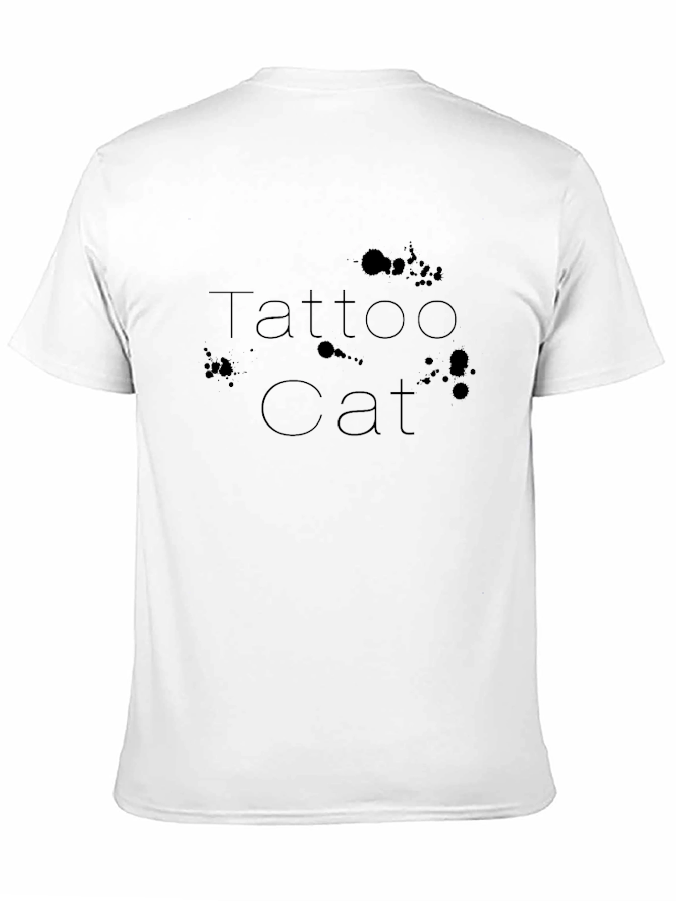 Tattoo Cat Black T-Shirt | Unique Graphic Tee