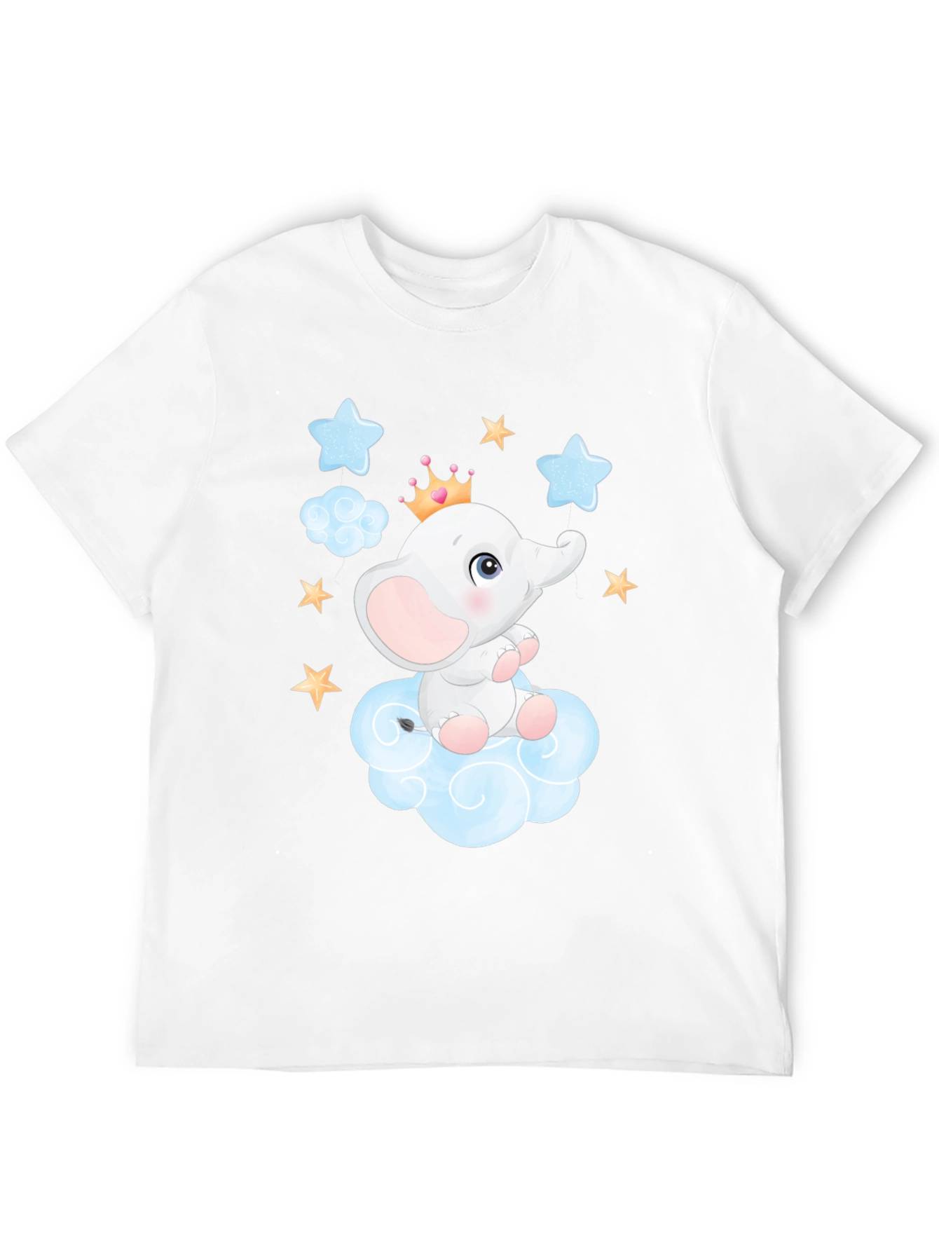 Cute Elephant on Cloud Graphic Tee