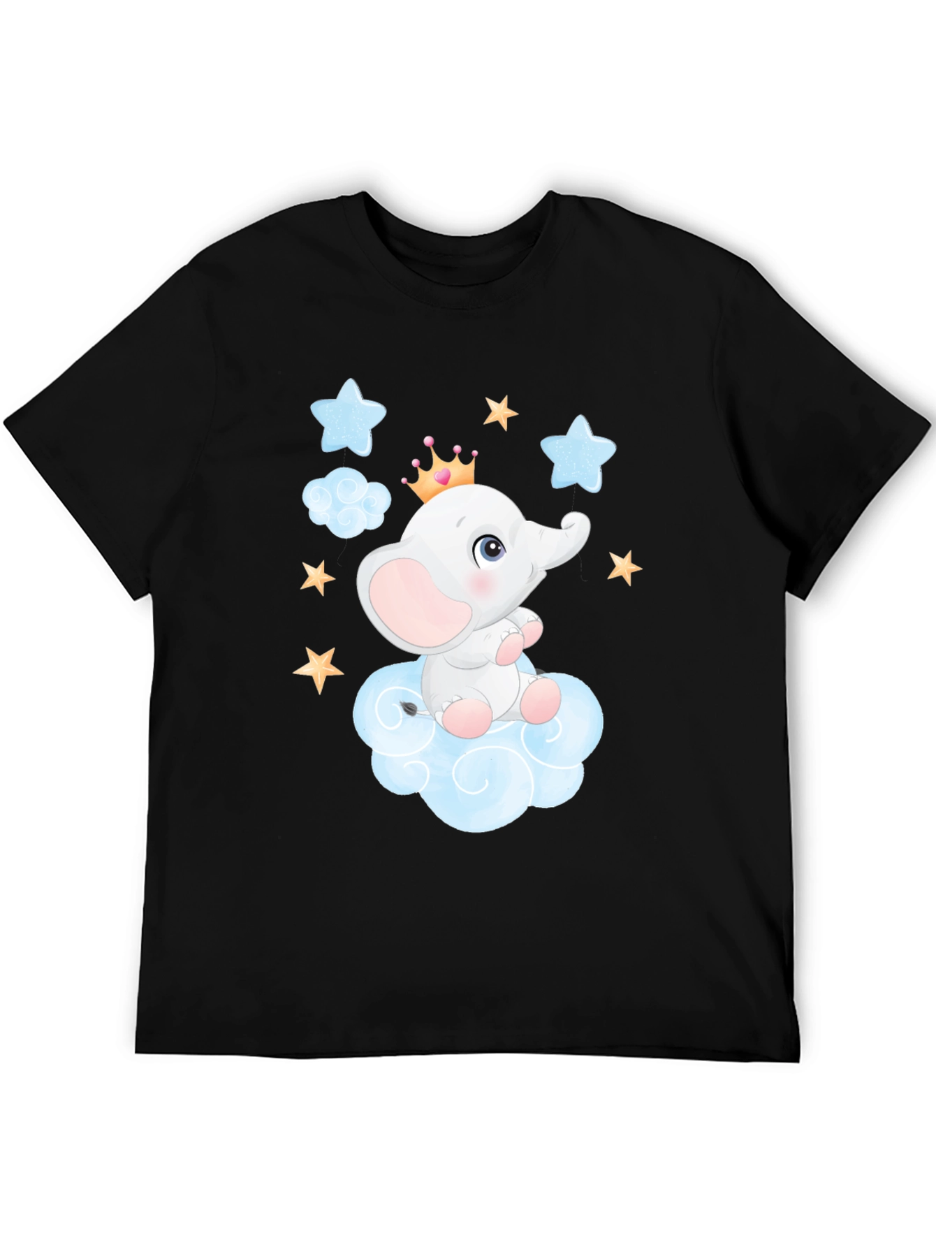 Cute Elephant on Cloud Graphic Tee