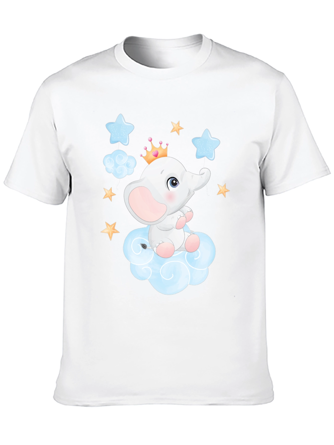 Cute Elephant on Cloud Graphic Tee