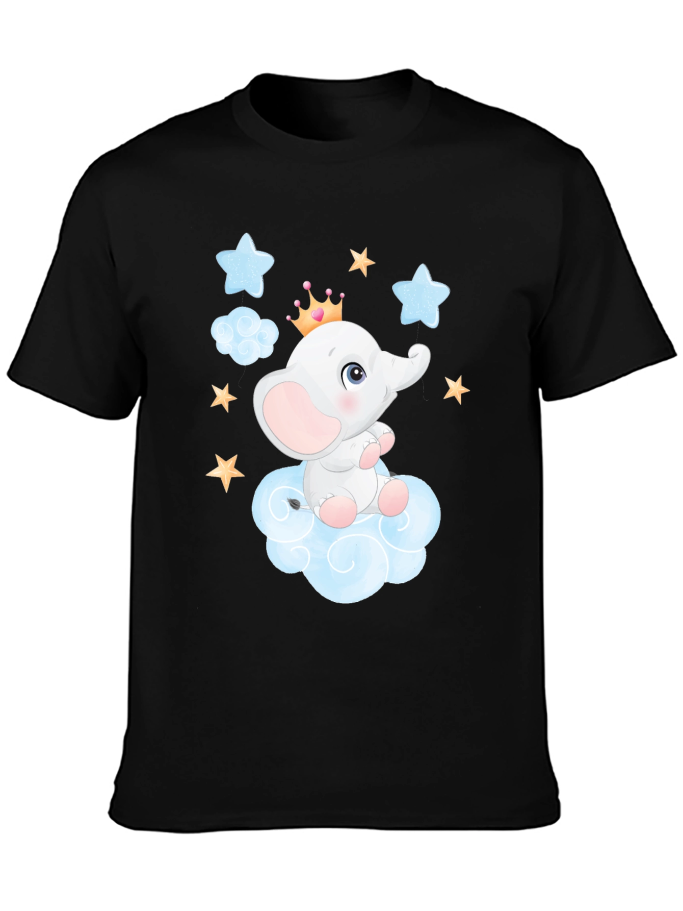 Cute Elephant on Cloud Graphic Tee