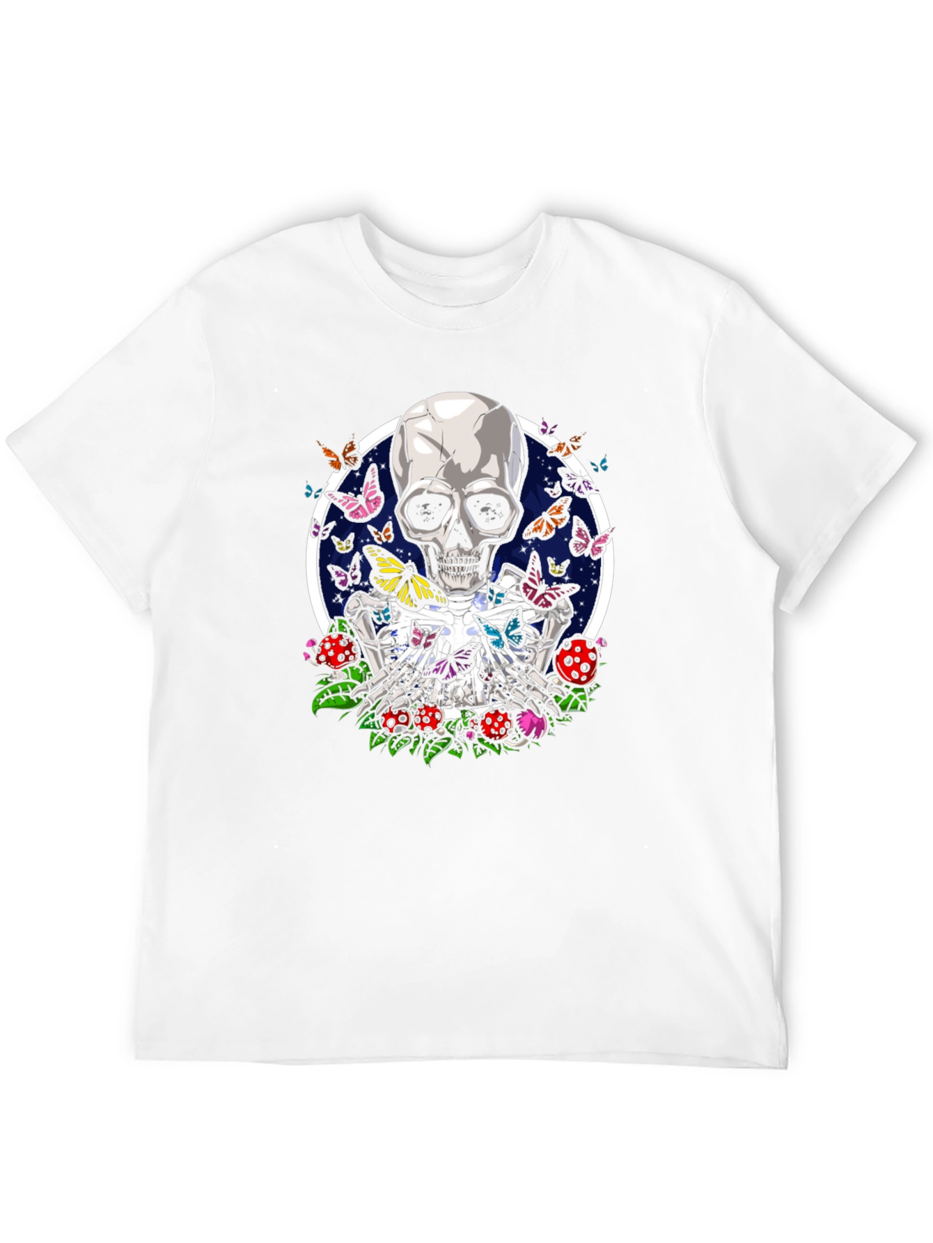 Skull & Butterfly Graphic T-Shirt
