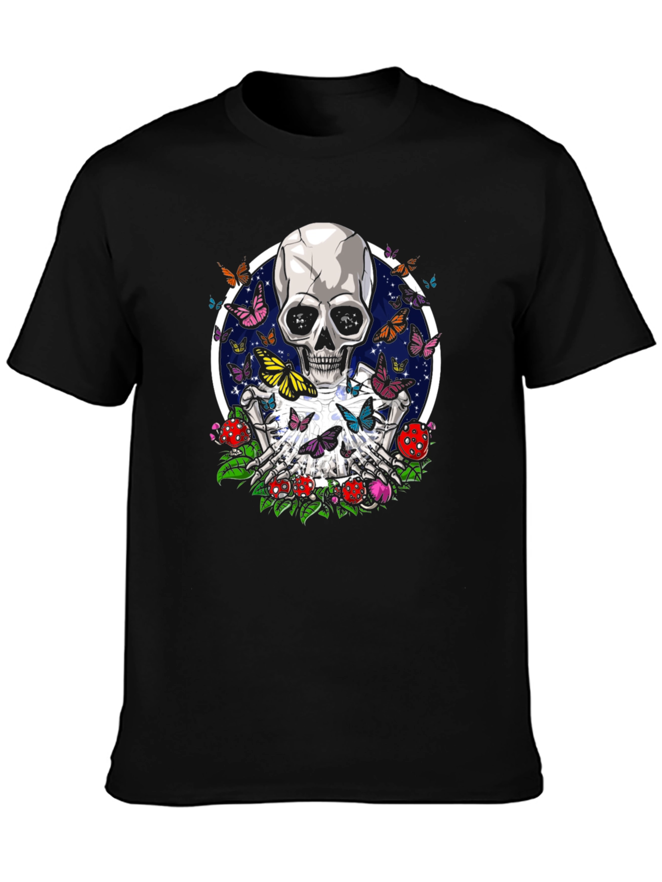 Skull & Butterfly Graphic T-Shirt