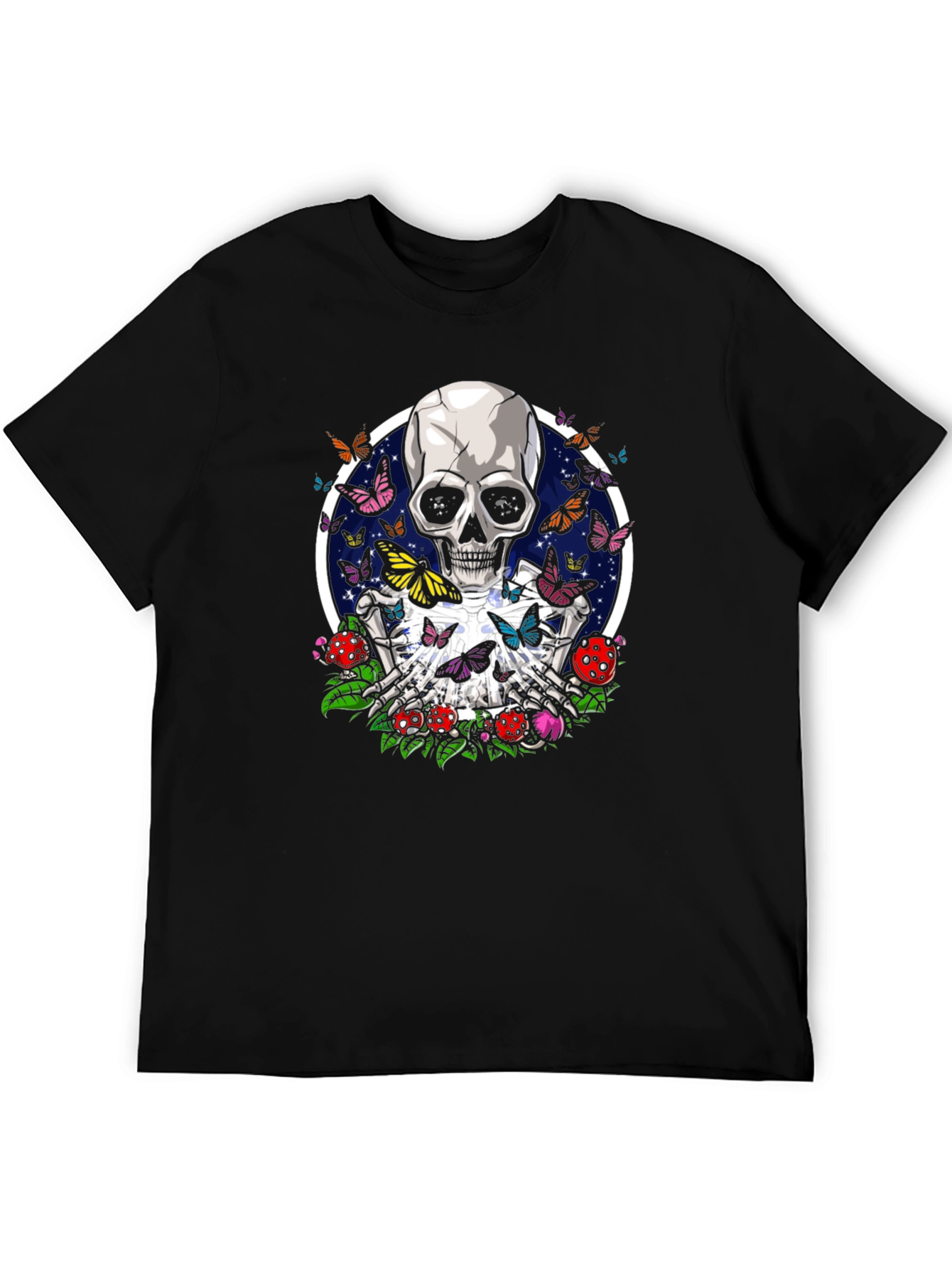 Skull & Butterfly Graphic T-Shirt