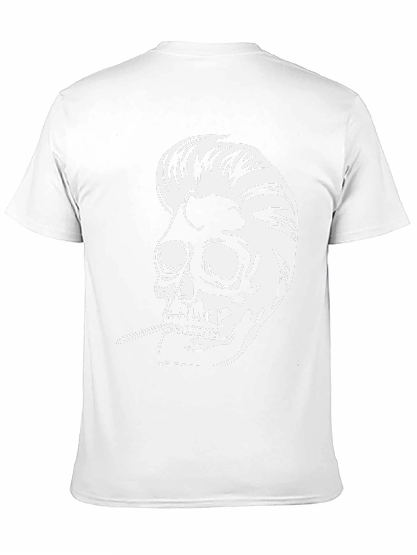 Skull with Pompadour T-Shirt - Rockabilly Style