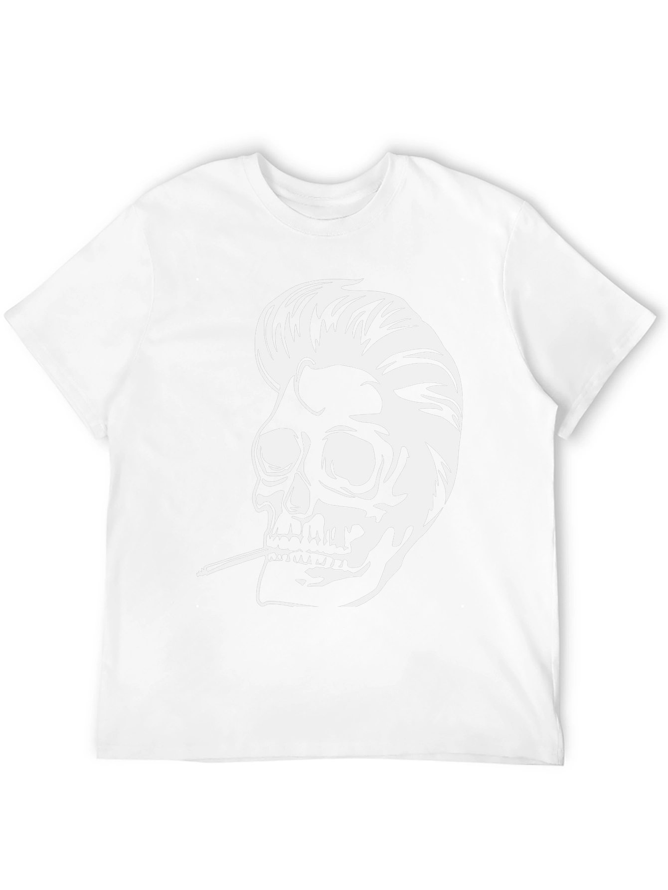 Skull with Pompadour T-Shirt - Rockabilly Style