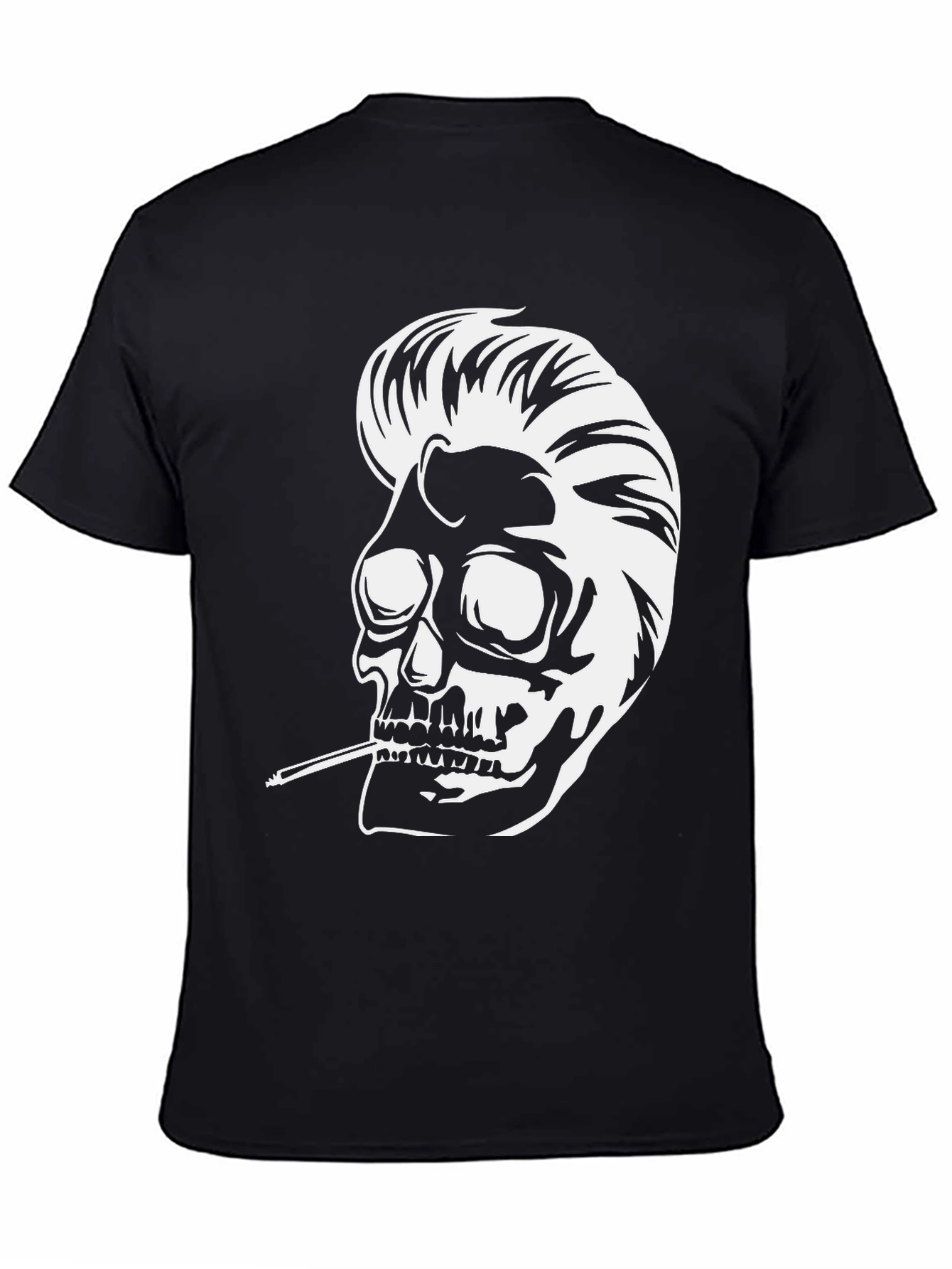 Skull with Pompadour T-Shirt - Rockabilly Style