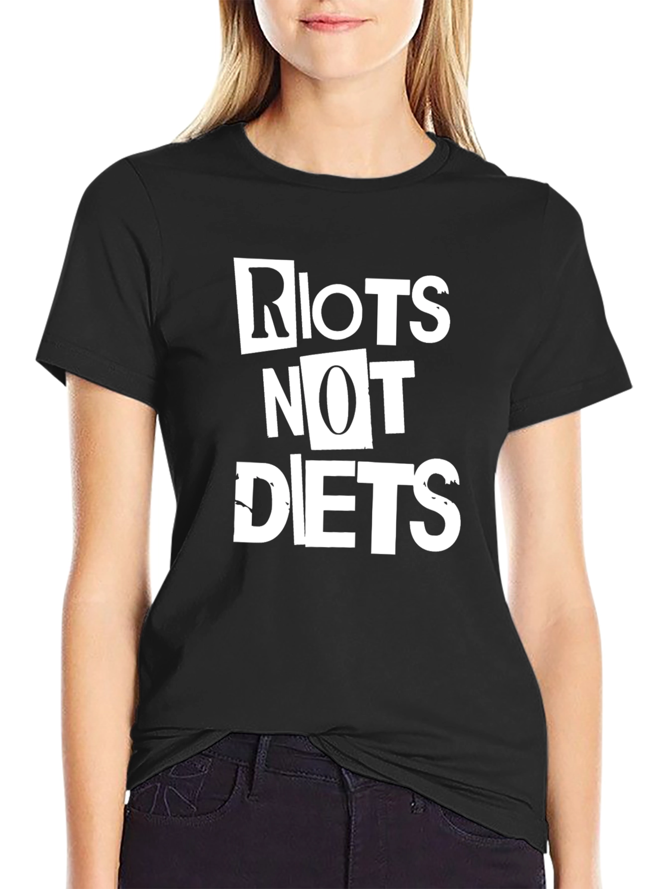 Riot Not Diets Graphic Tee - Bold Statement T-Shirt