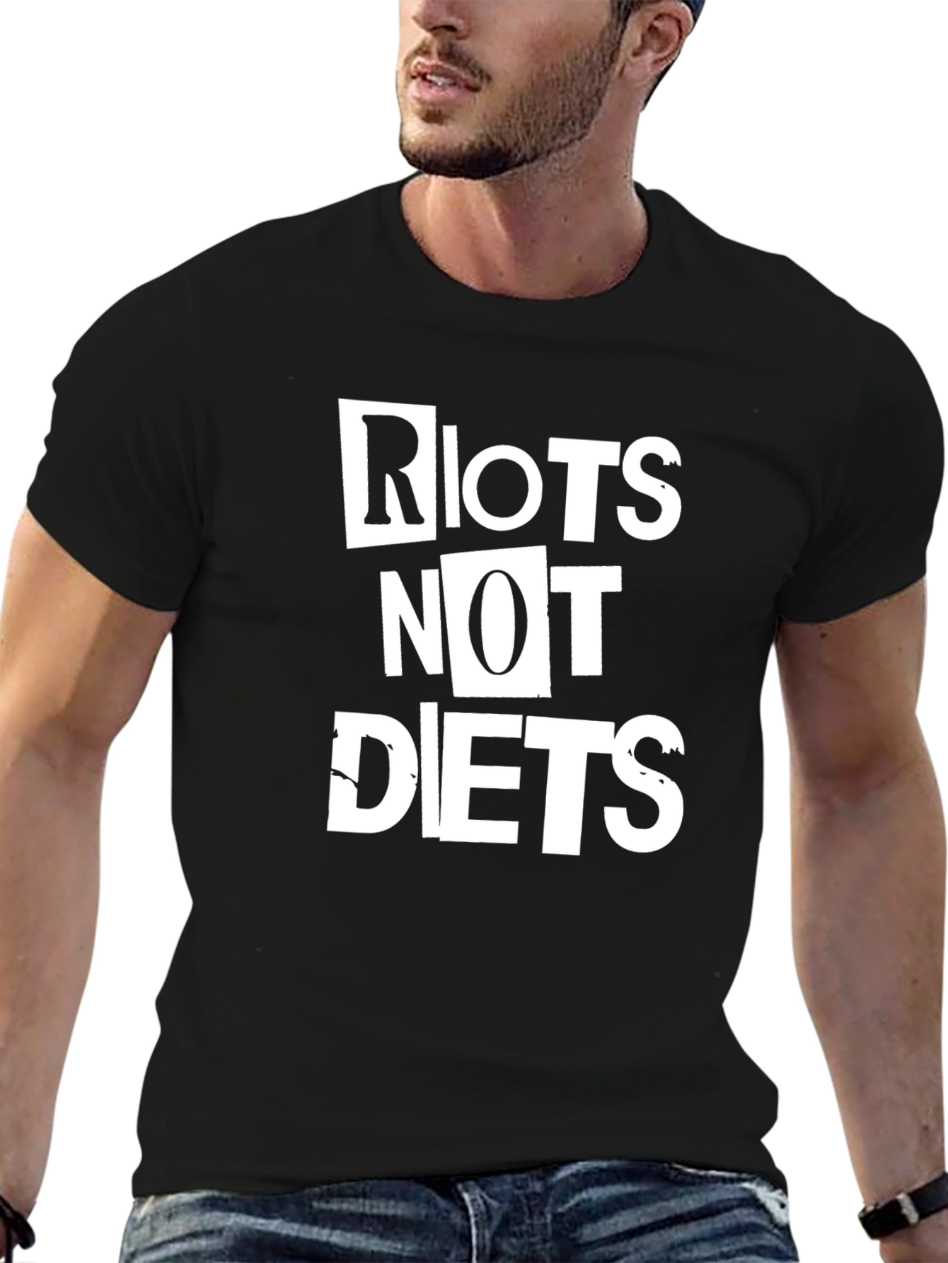 Riot Not Diets Graphic Tee - Bold Statement T-Shirt