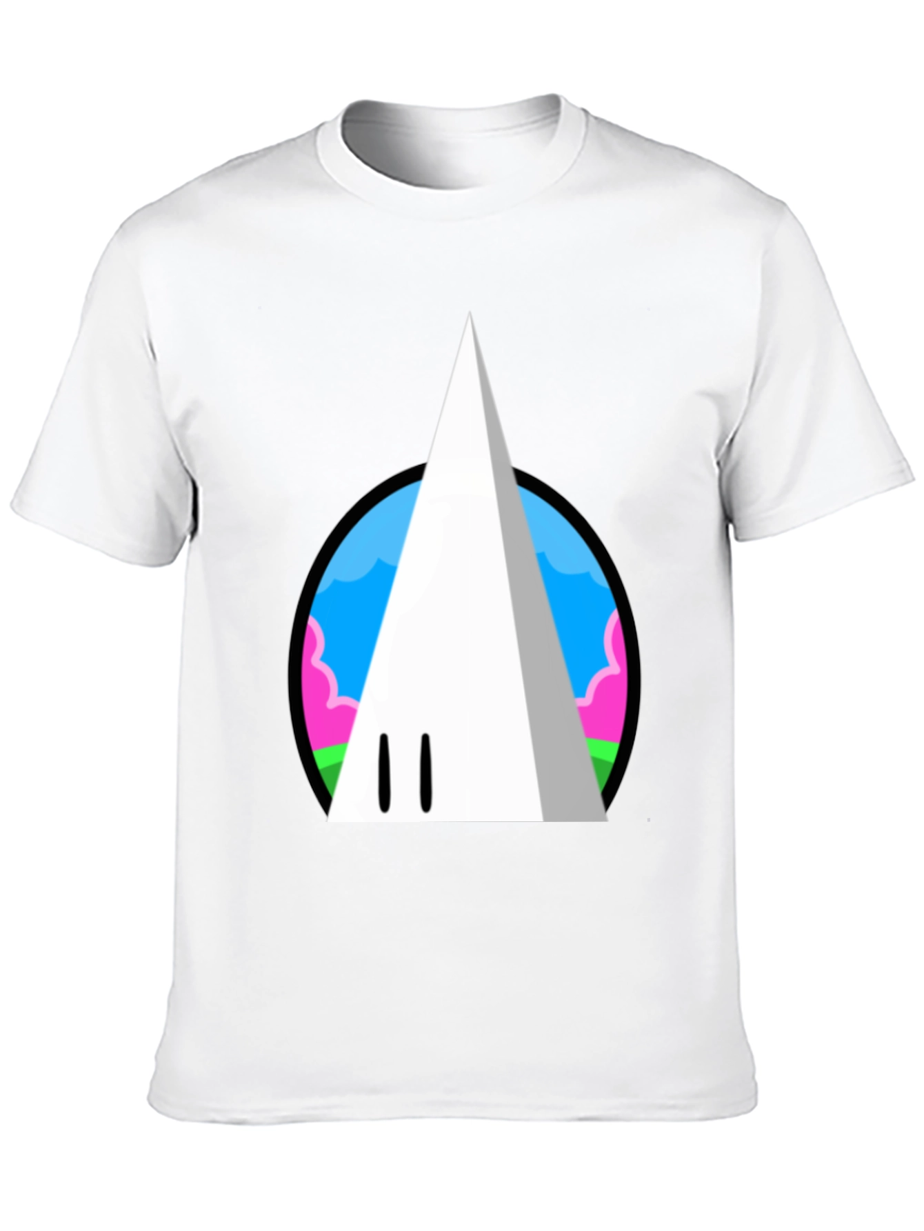 Funky Cloud Cone Graphic Tee - Black