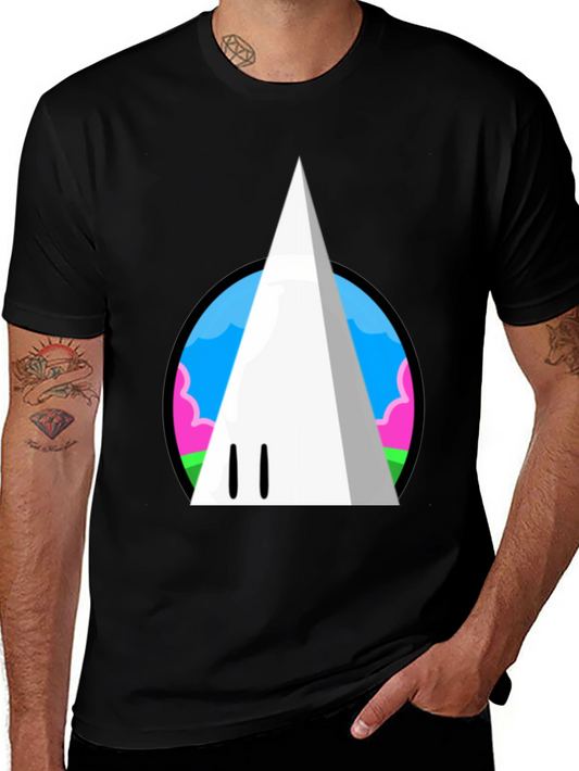 Funky Cloud Cone Graphic Tee - Black