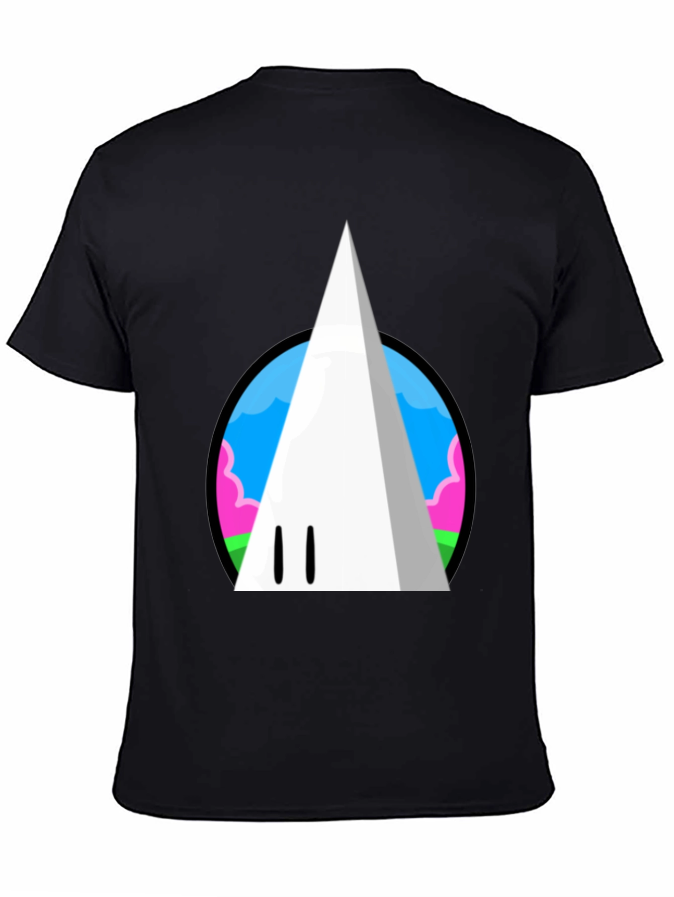 Funky Cloud Cone Graphic Tee - Black