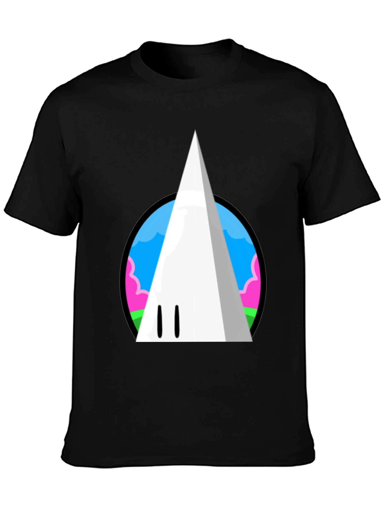 Funky Cloud Cone Graphic Tee - Black