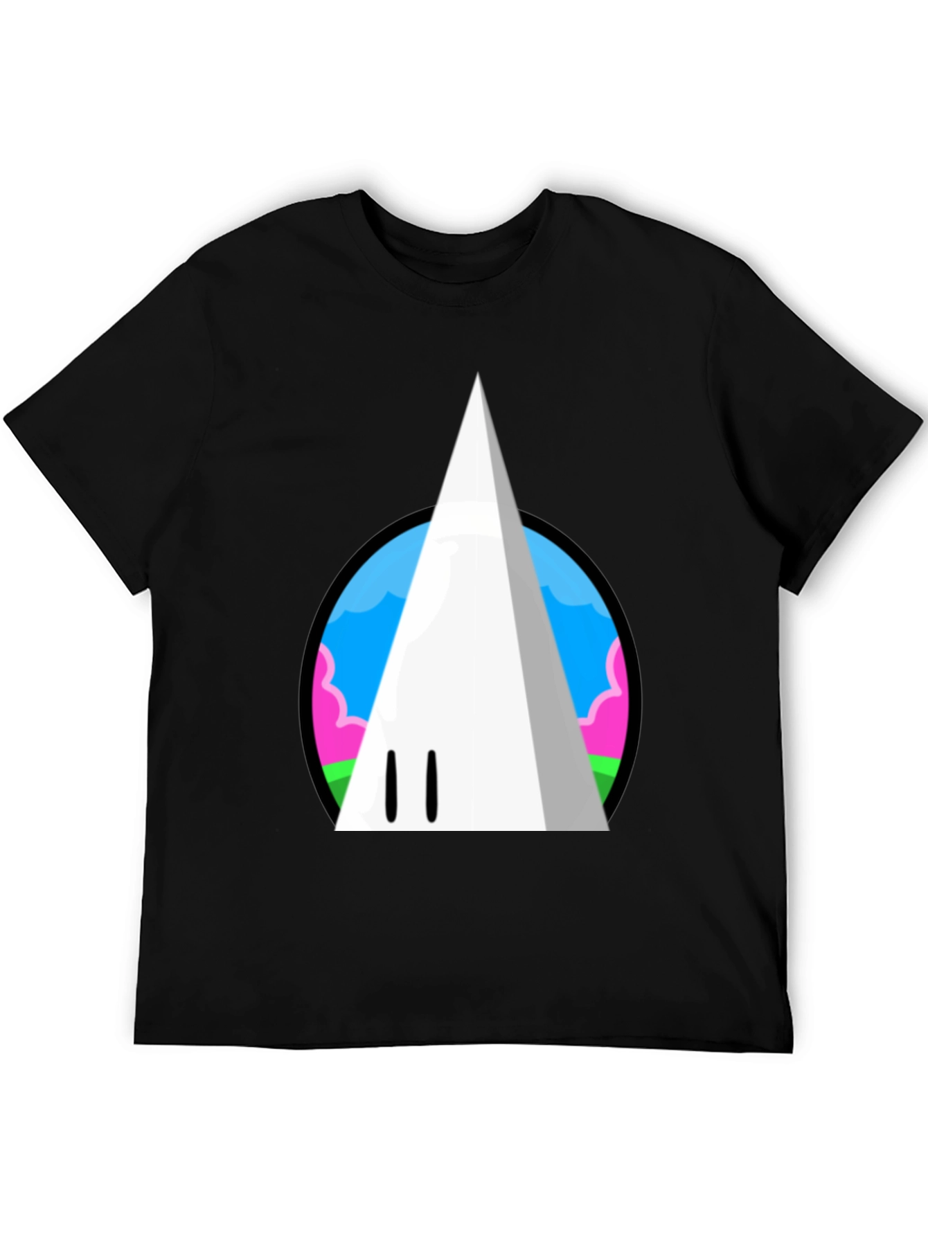 Funky Cloud Cone Graphic Tee - Black