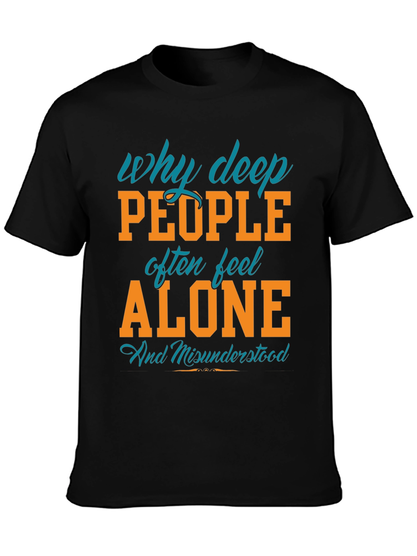 Deep People Alone Graphic Tee - Soft Cotton Blend