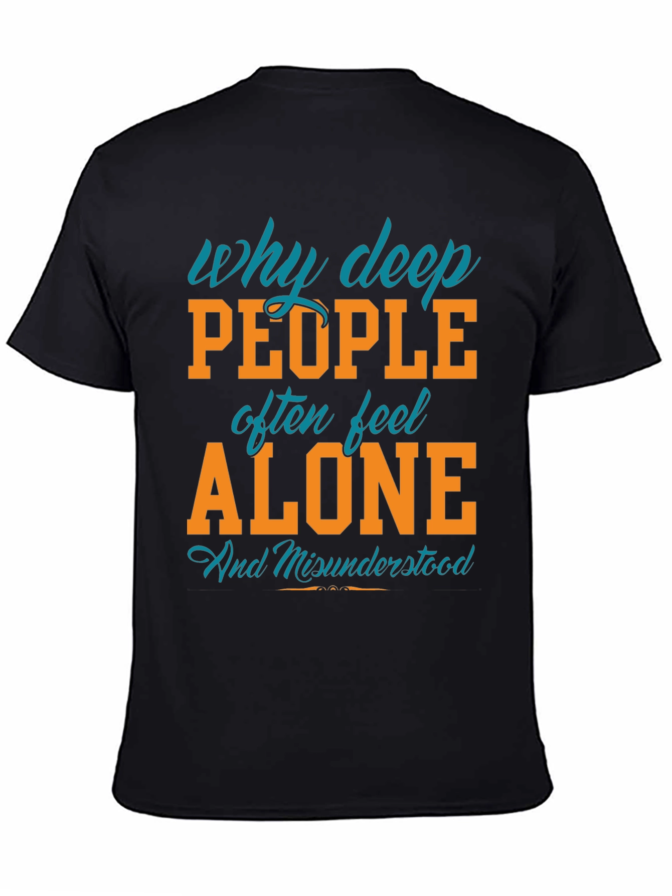 Deep People Alone Graphic Tee - Soft Cotton Blend
