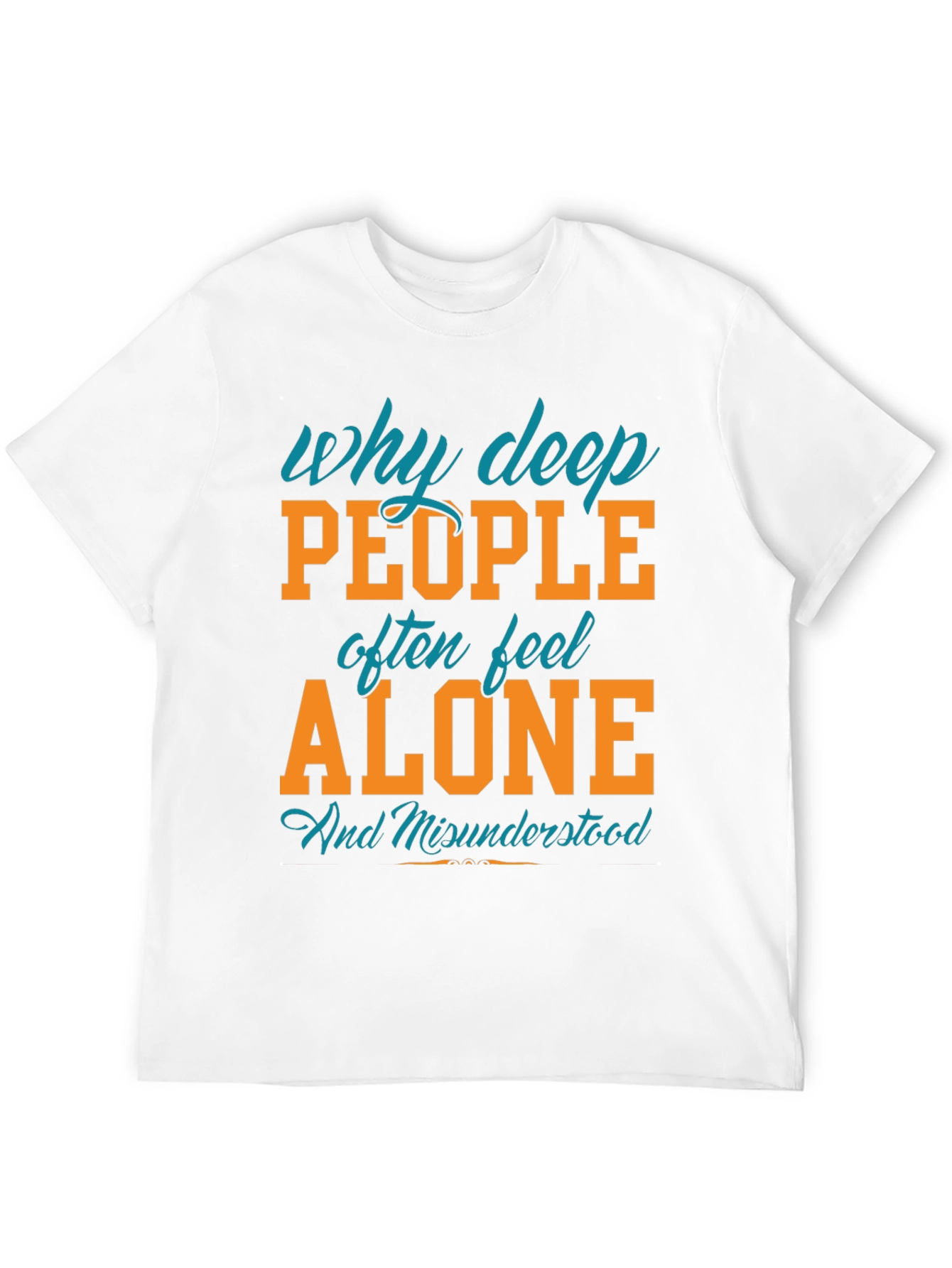 Deep People Alone Graphic Tee - Soft Cotton Blend