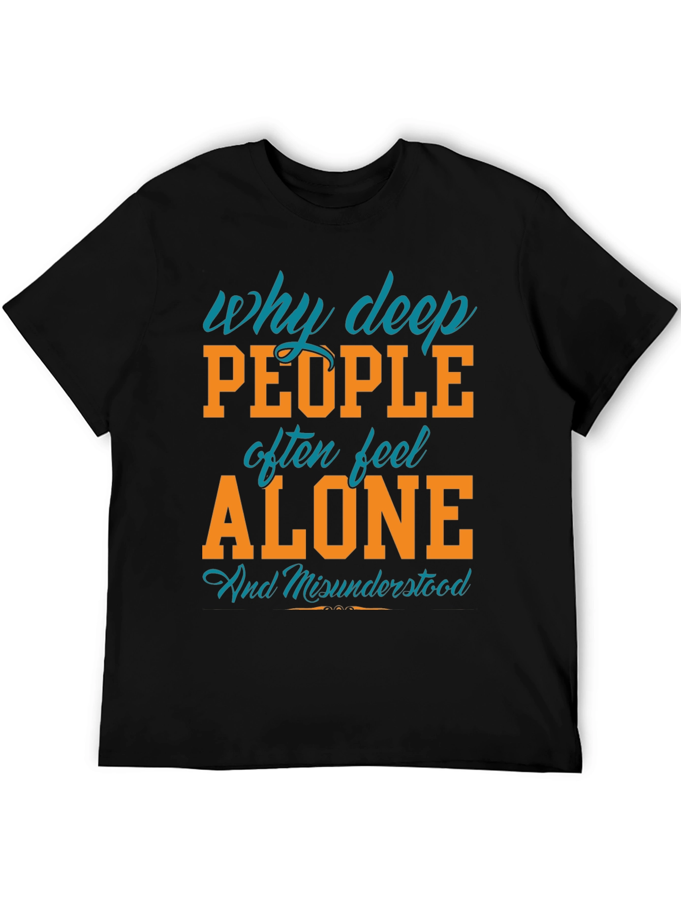Deep People Alone Graphic Tee - Soft Cotton Blend