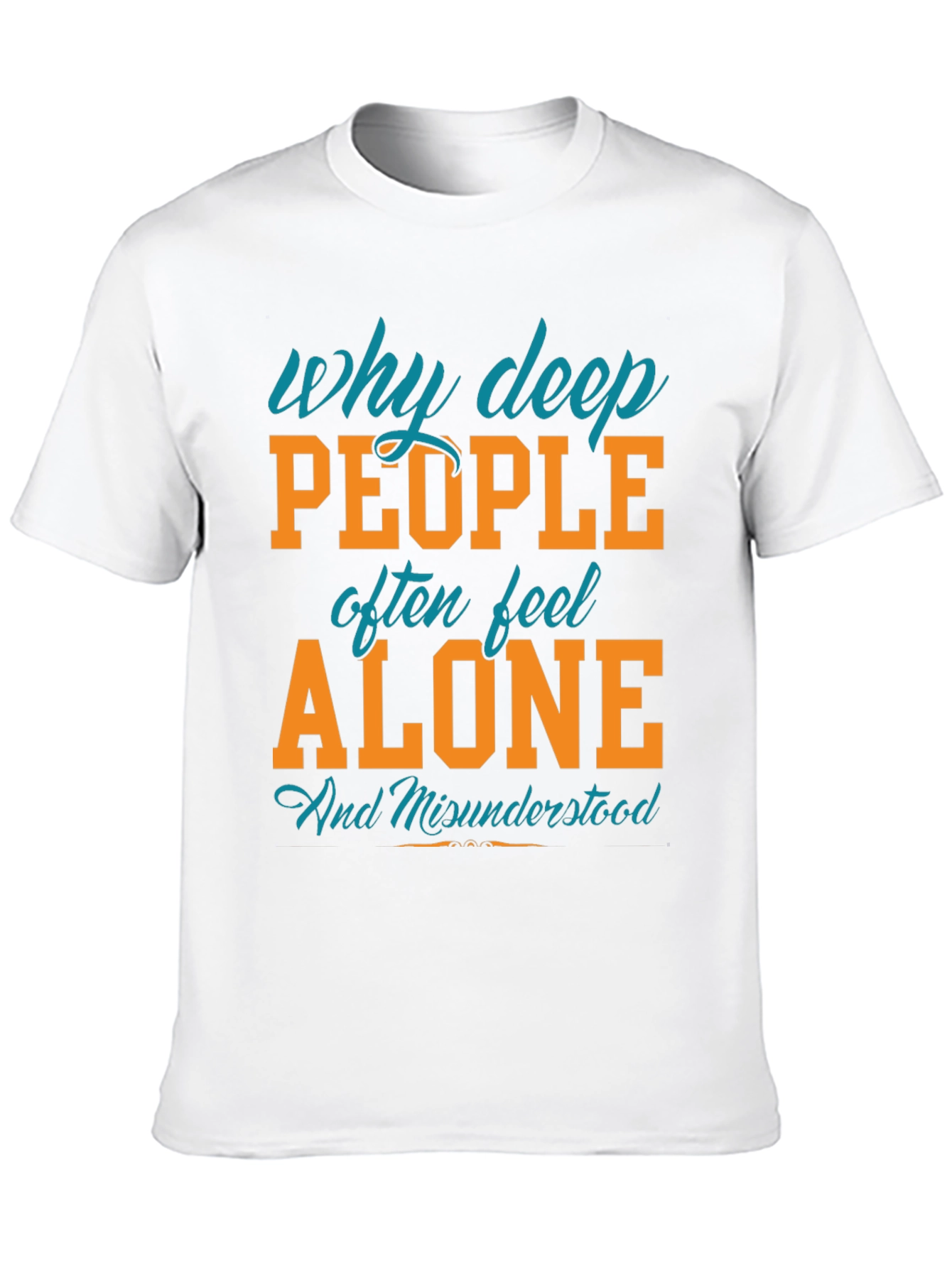 Deep People Alone Graphic Tee - Soft Cotton Blend