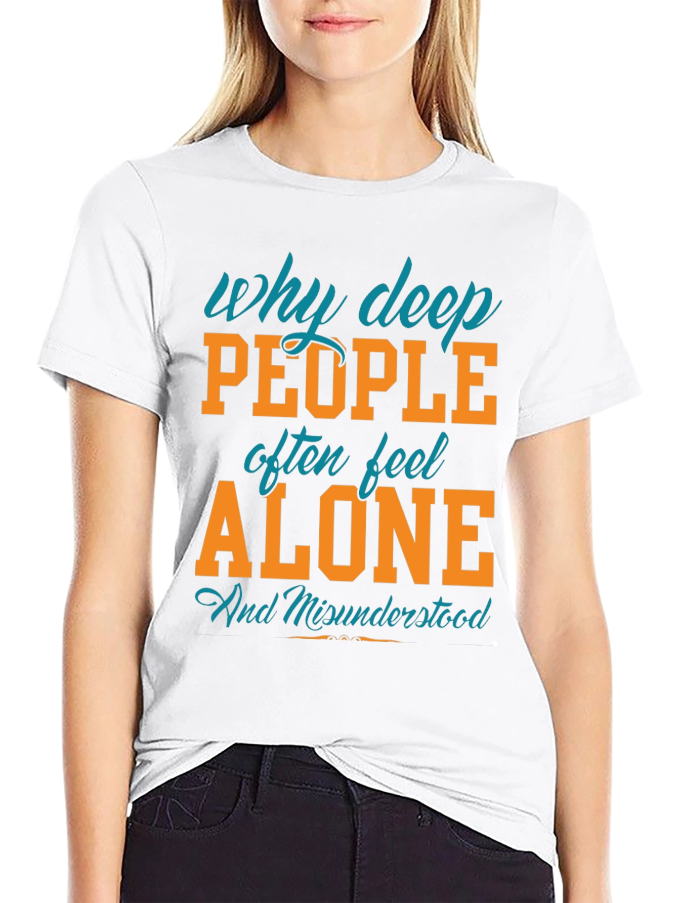 Deep People Alone Graphic Tee - Soft Cotton Blend