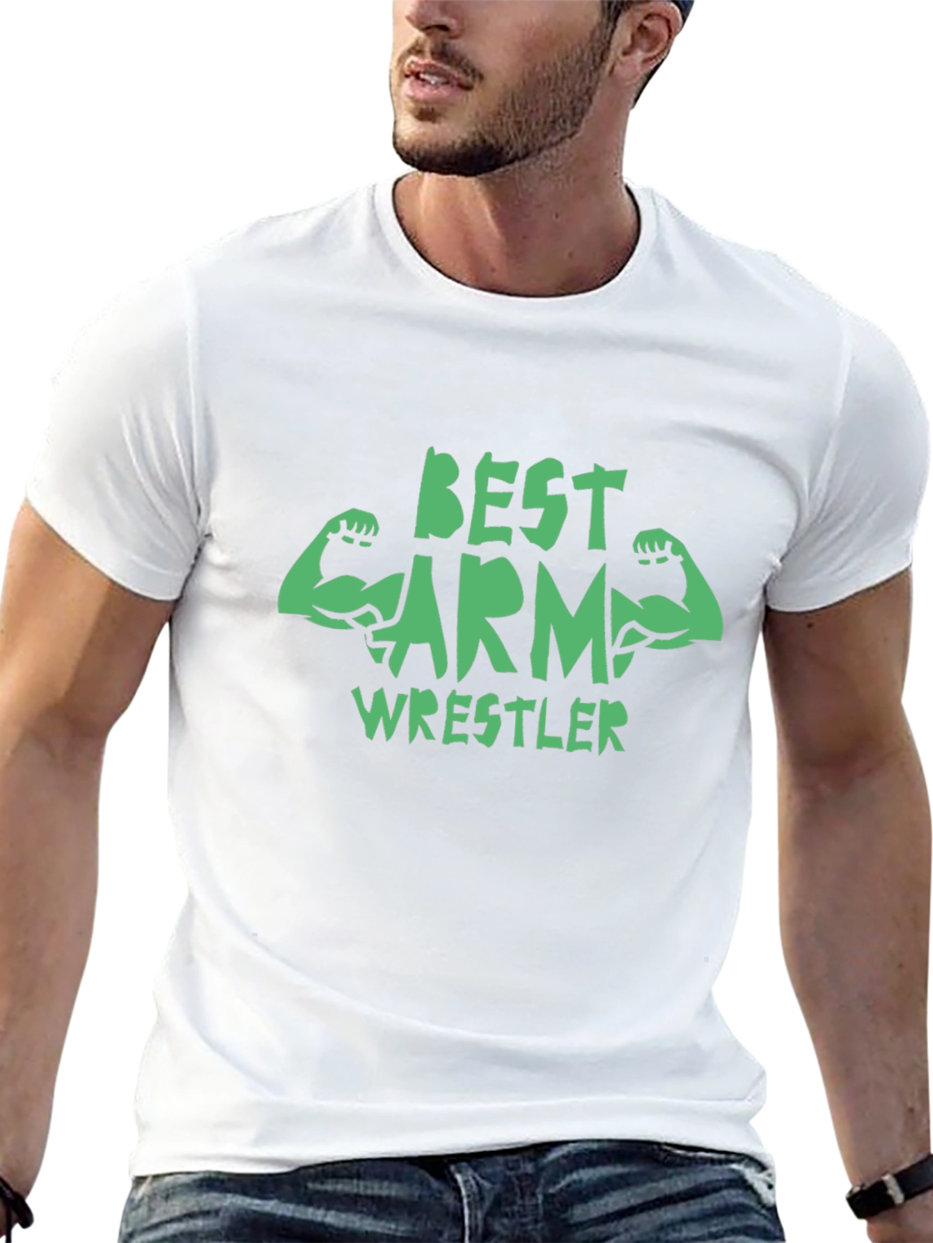 Best Arm Wrestler T-Shirt - Black Graphic Tee