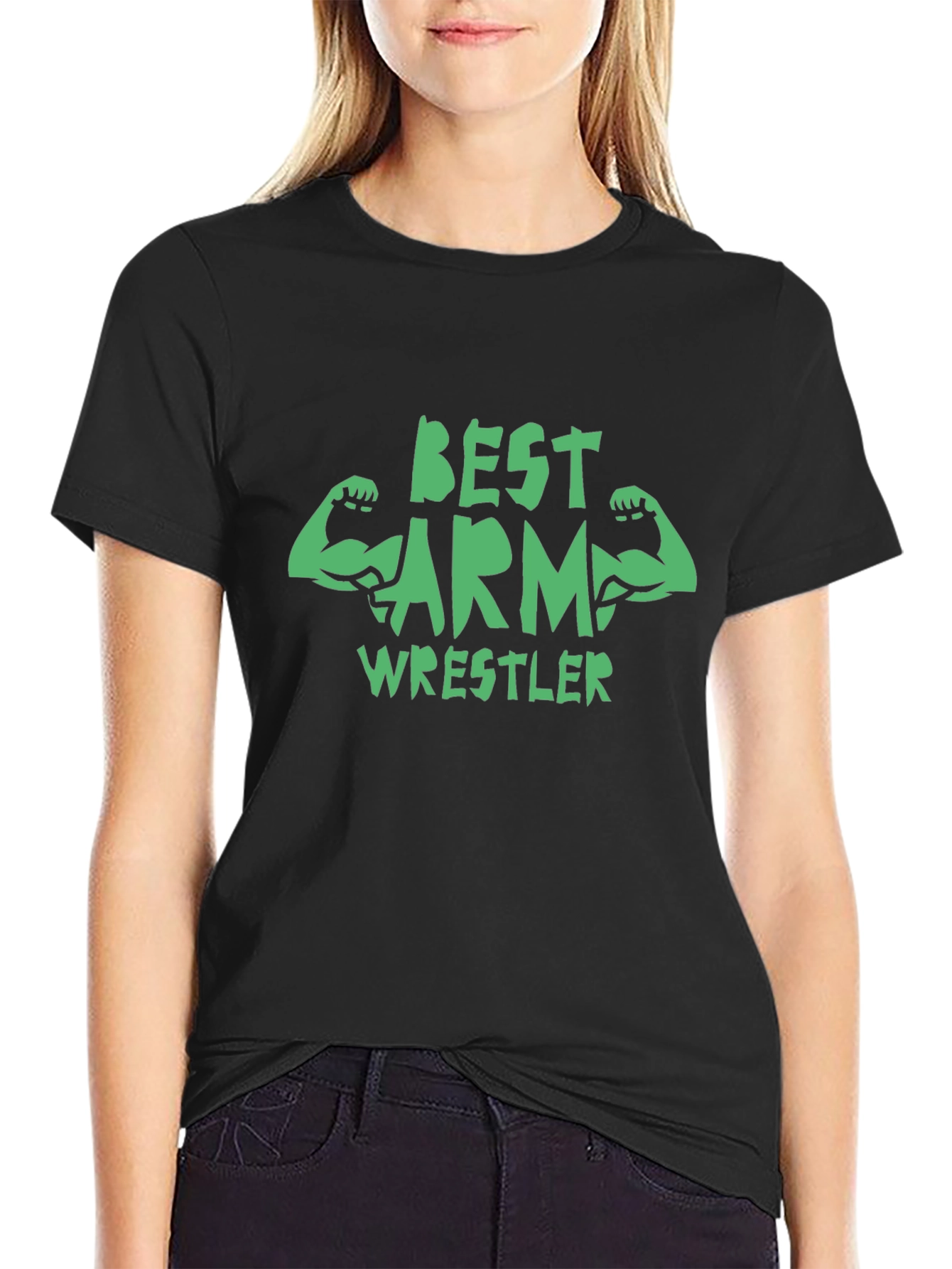 Best Arm Wrestler T-Shirt - Black Graphic Tee