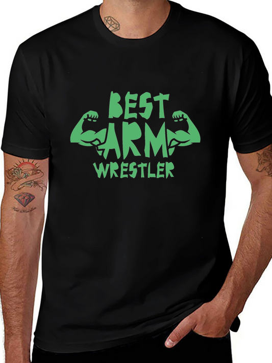 Best Arm Wrestler T-Shirt - Black Graphic Tee