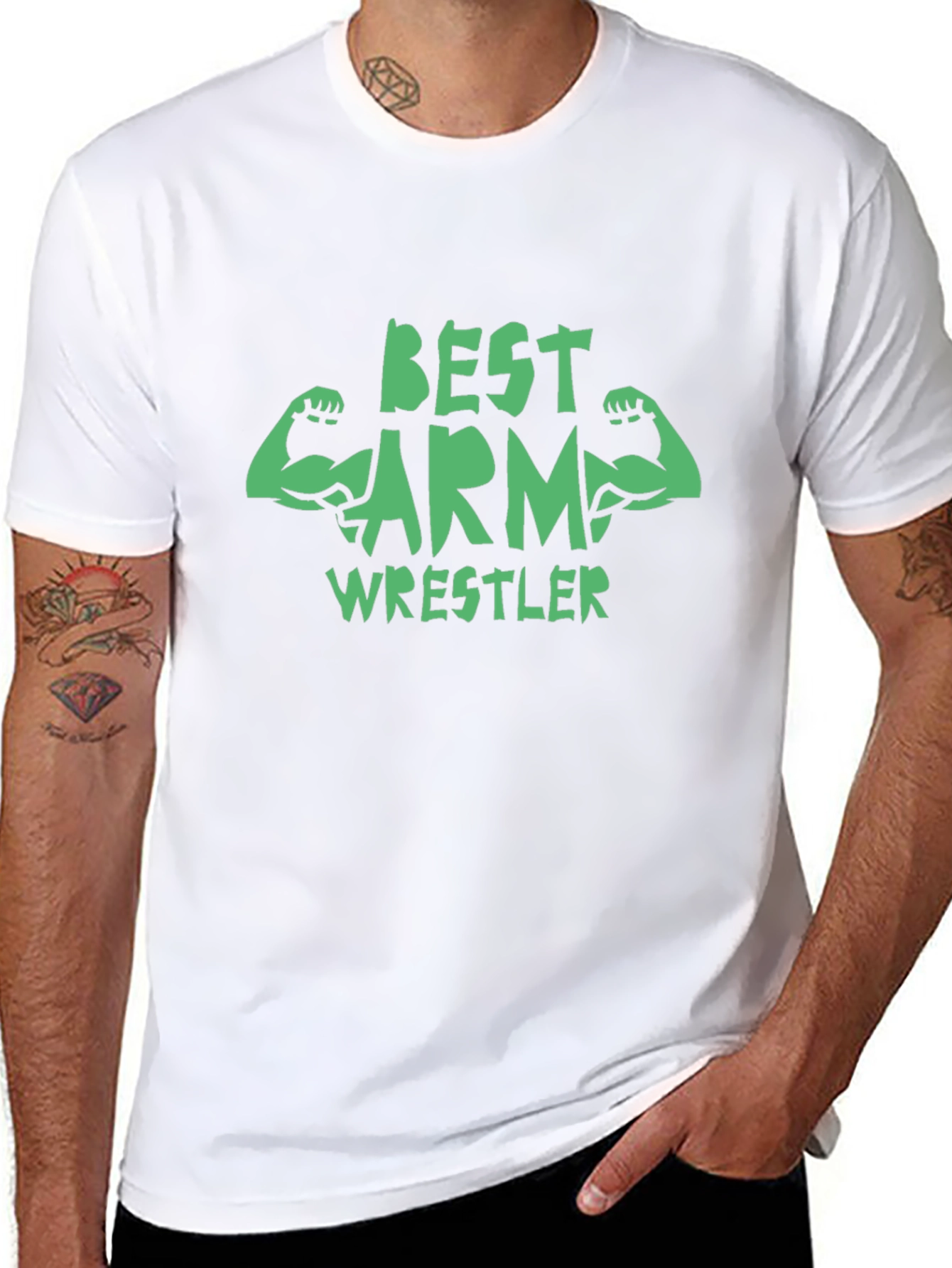 Best Arm Wrestler T-Shirt - Black Graphic Tee