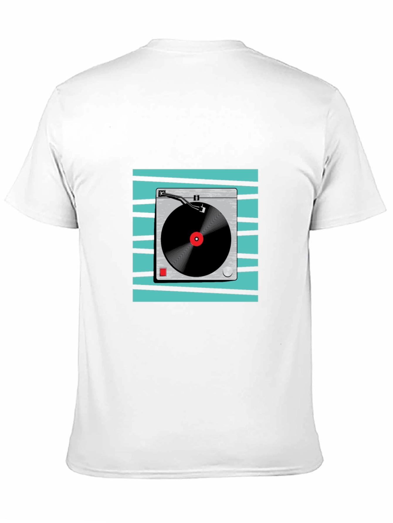Retro Turntable Graphic Tee - Black