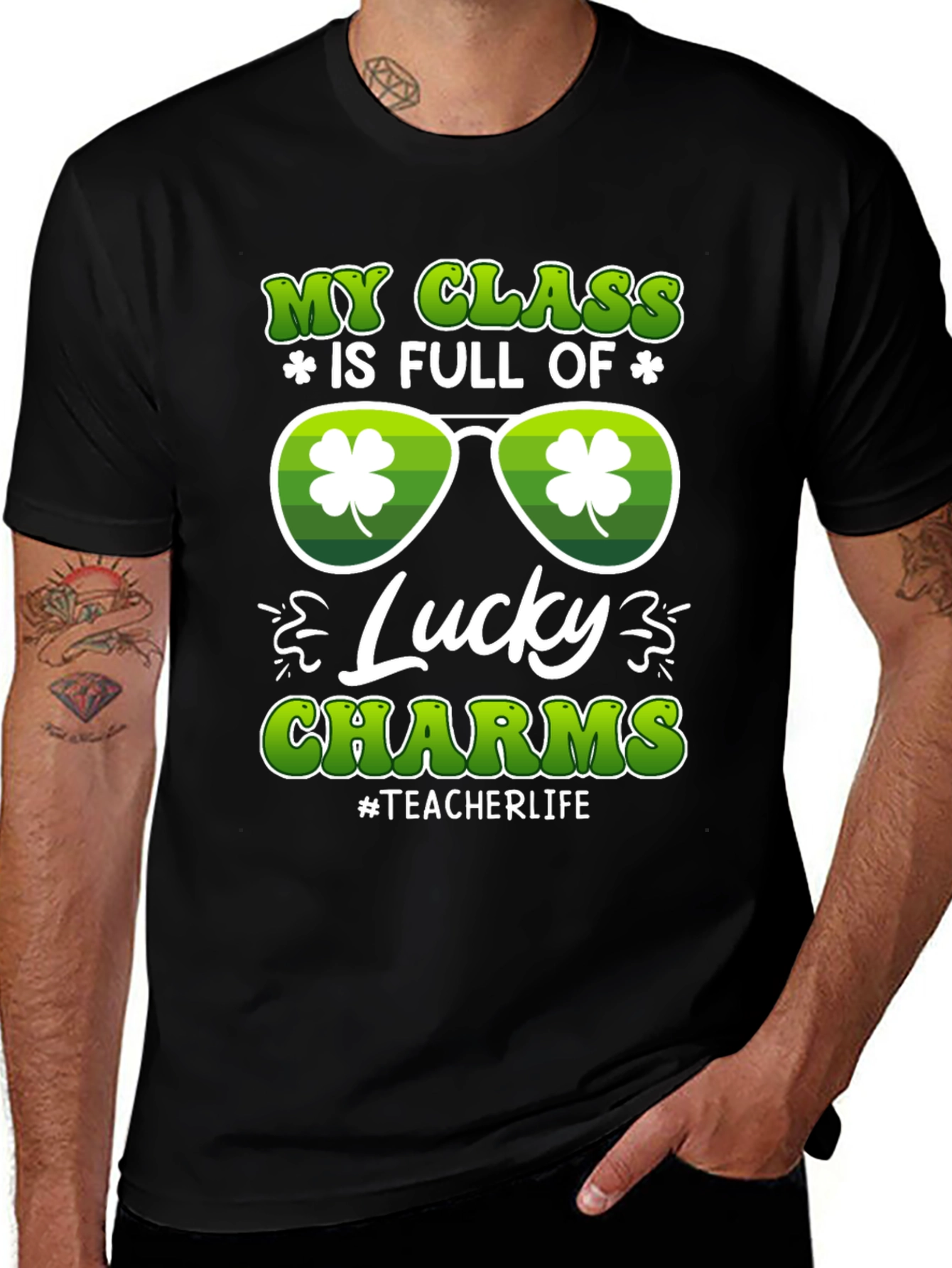 St. Patricks Day Teacher T-Shirt Lucky Charms