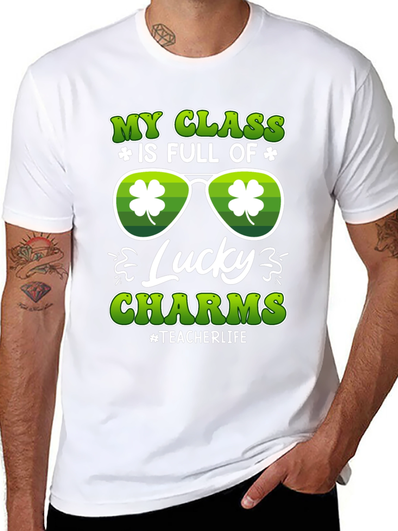 St. Patricks Day Teacher T-Shirt Lucky Charms