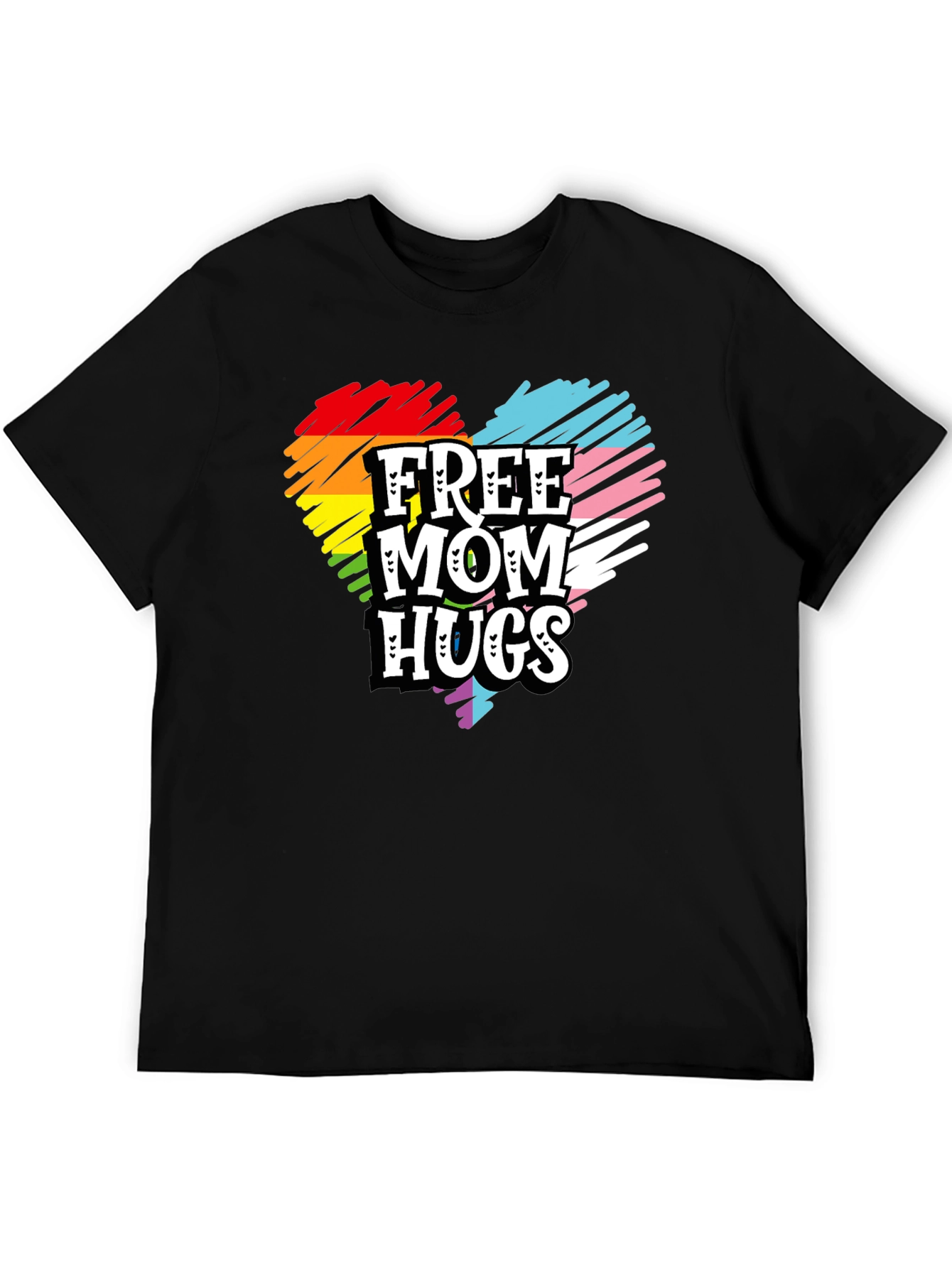 Free Mom Hugs Pride Heart T-Shirt