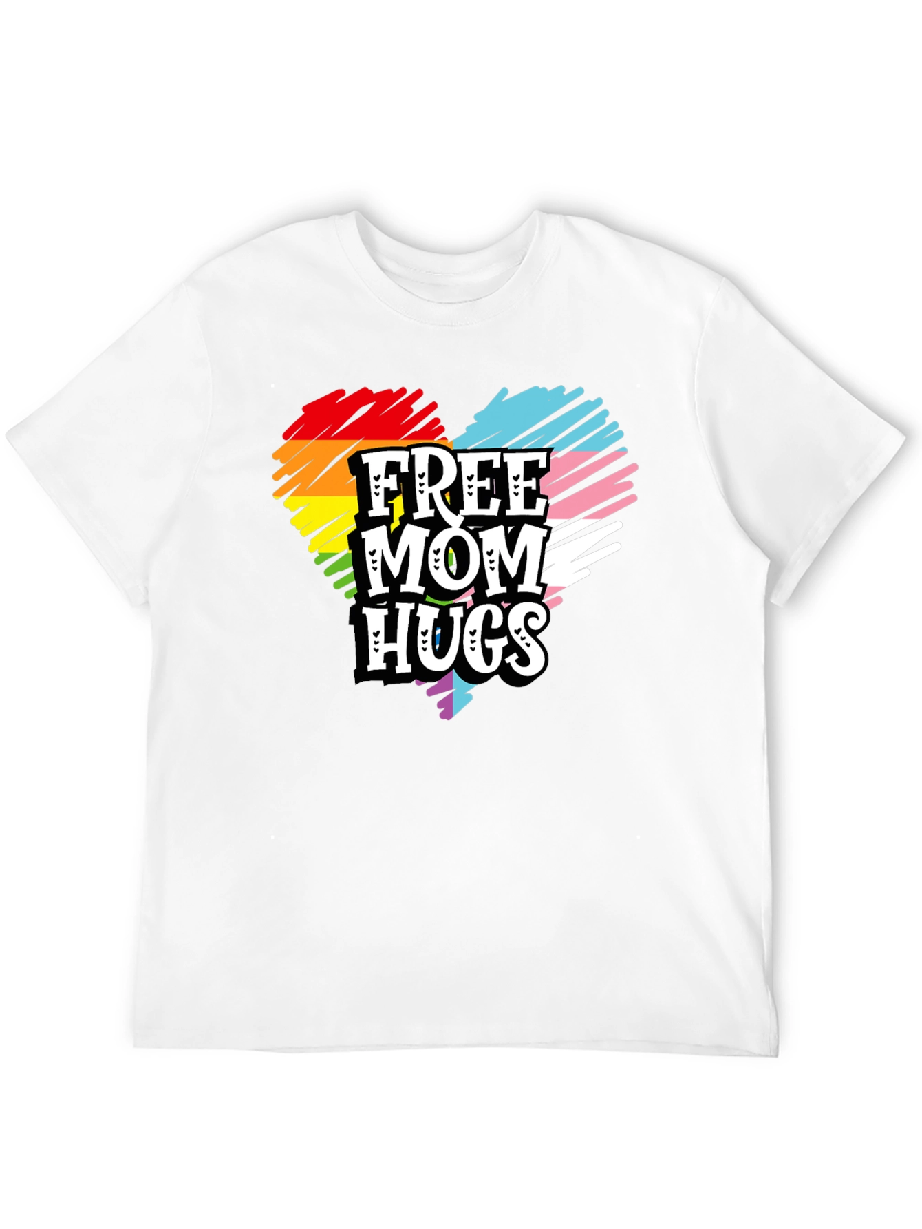 Free Mom Hugs Pride Heart T-Shirt