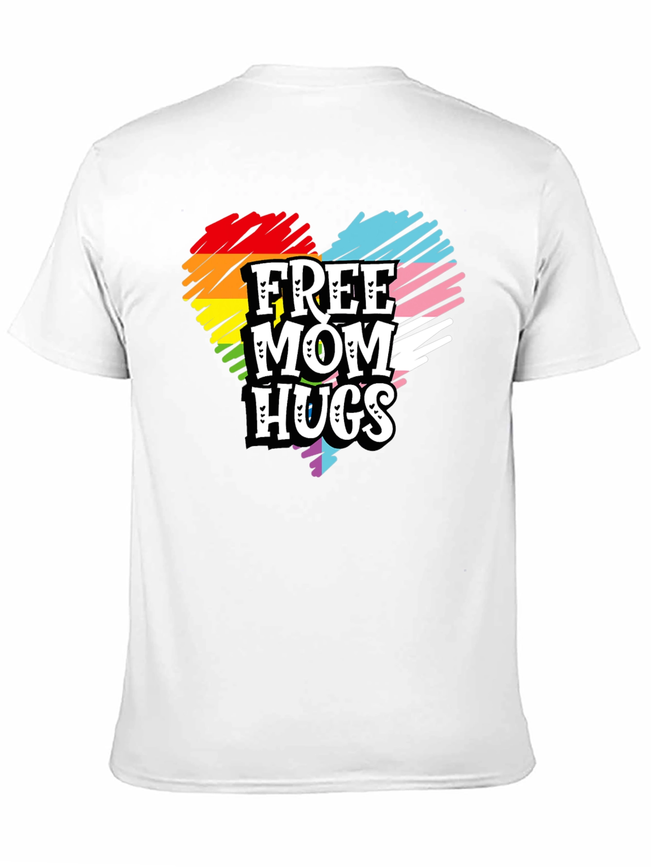 Free Mom Hugs Pride Heart T-Shirt