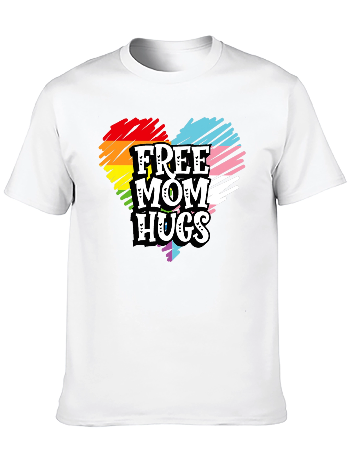 Free Mom Hugs Pride Heart T-Shirt