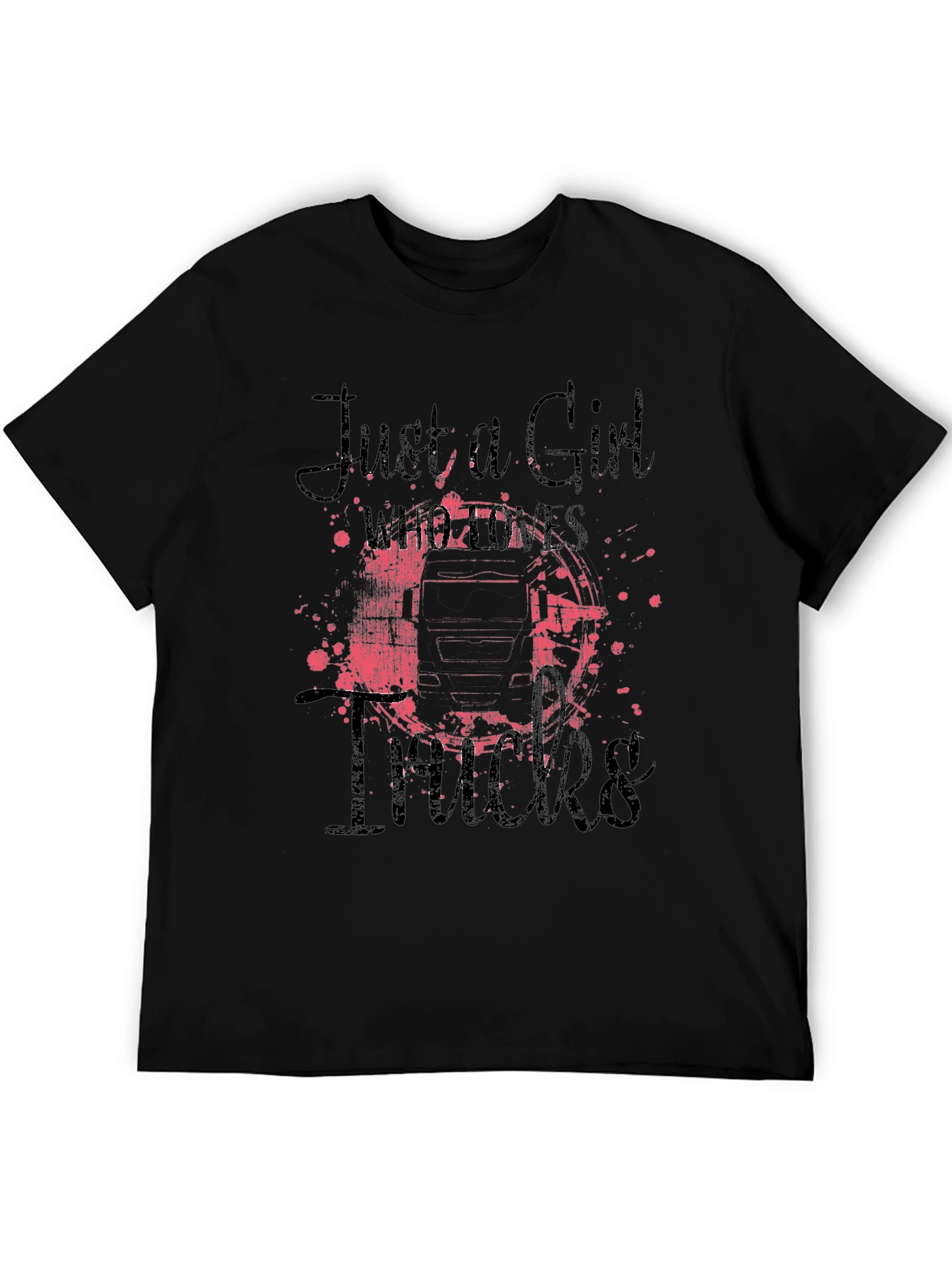 Just A Girl Who Loves Trucks Graphic Tee