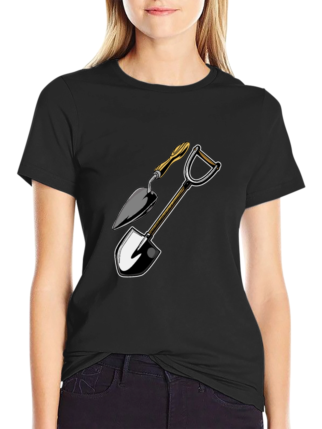 Gardening Tools Graphic Tee - Black