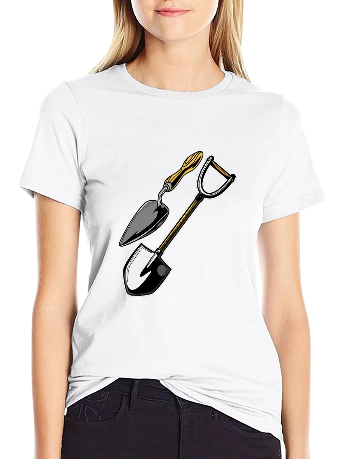 Gardening Tools Graphic Tee - Black