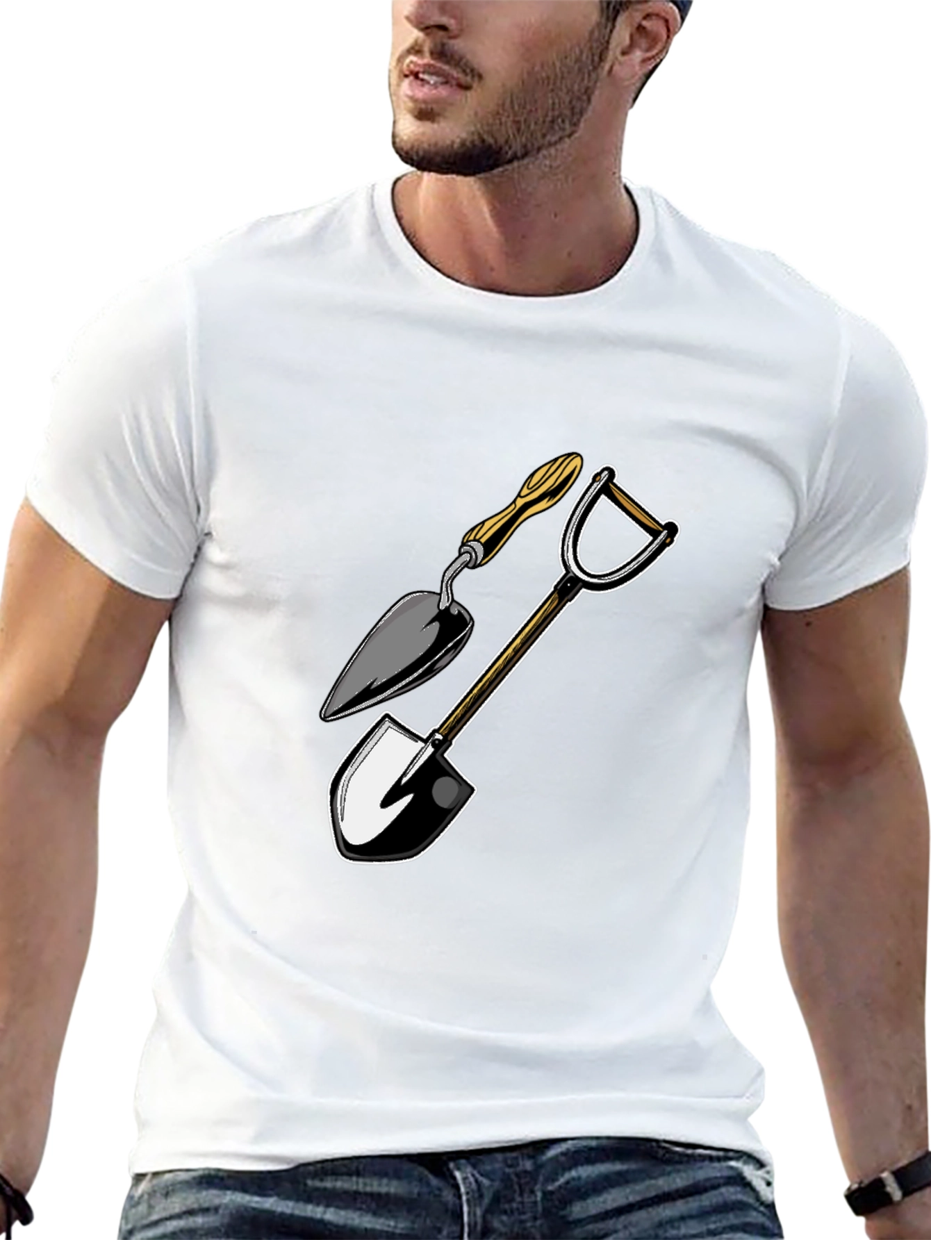 Gardening Tools Graphic Tee - Black
