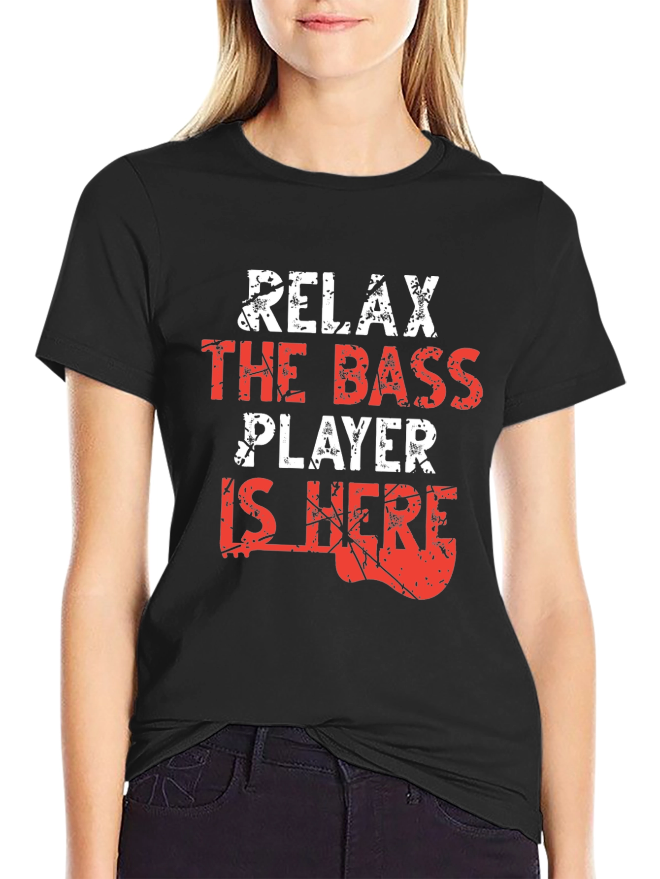 Relax Bass Player Here Novelty Graphic Tee