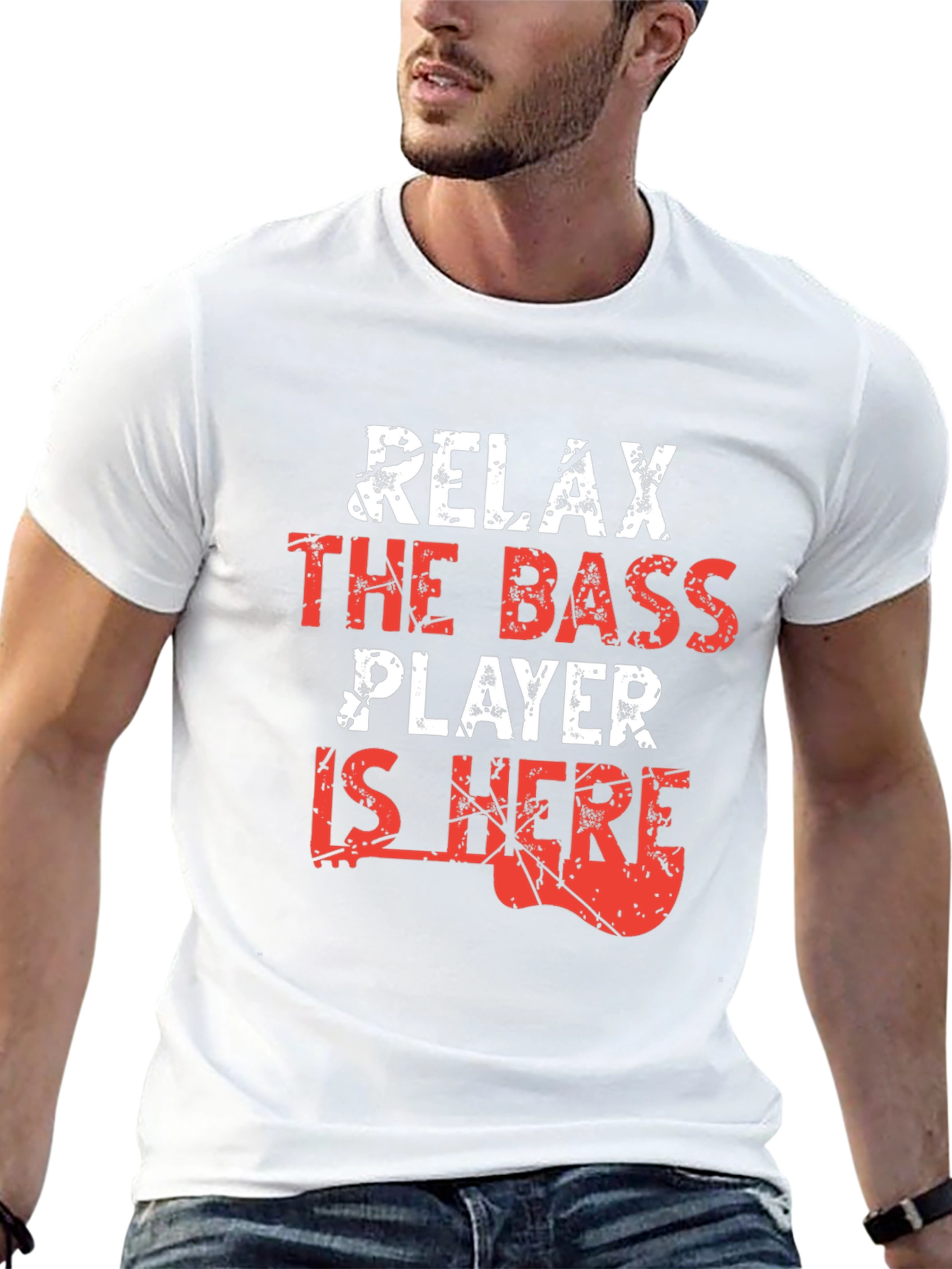 Relax Bass Player Here Novelty Graphic Tee