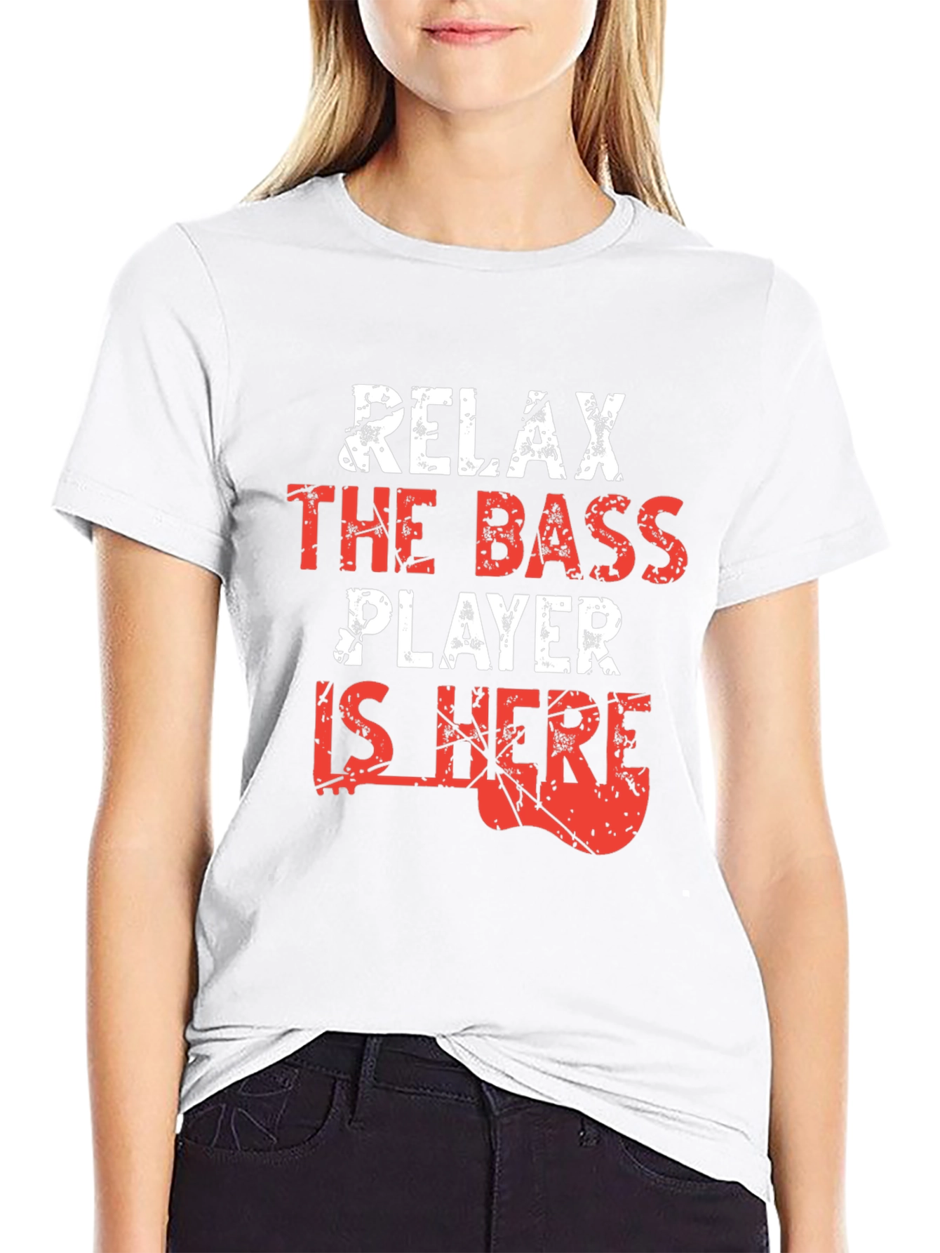 Relax Bass Player Here Novelty Graphic Tee