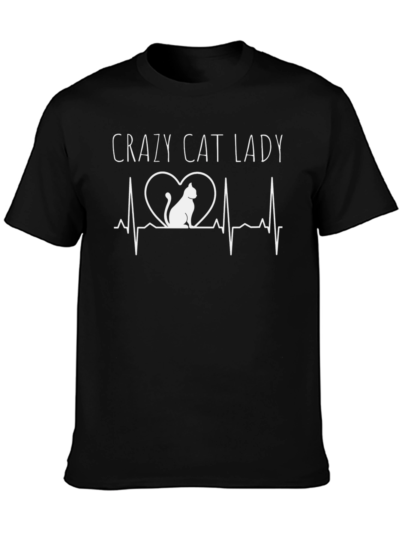 Crazy Cat Lady Heartbeat T-Shirt
