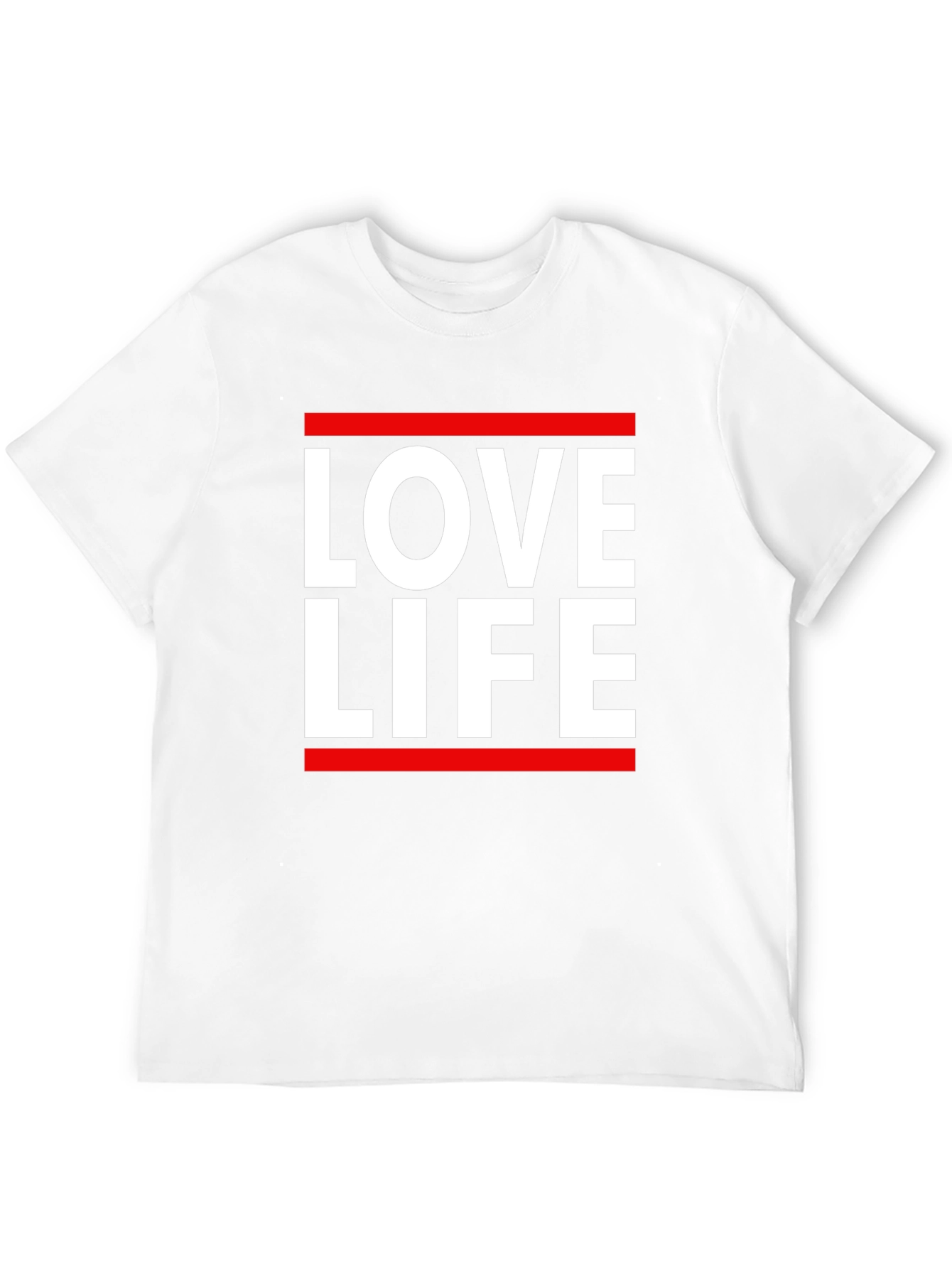 Love Life Graphic Tee - Black Cotton Casual T-Shirt