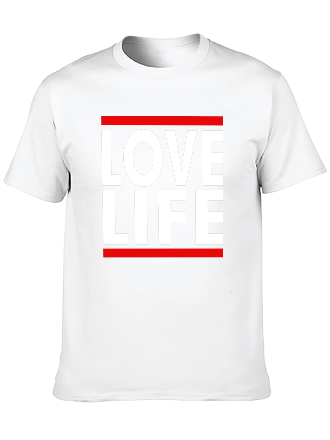 Love Life Graphic Tee - Black Cotton Casual T-Shirt