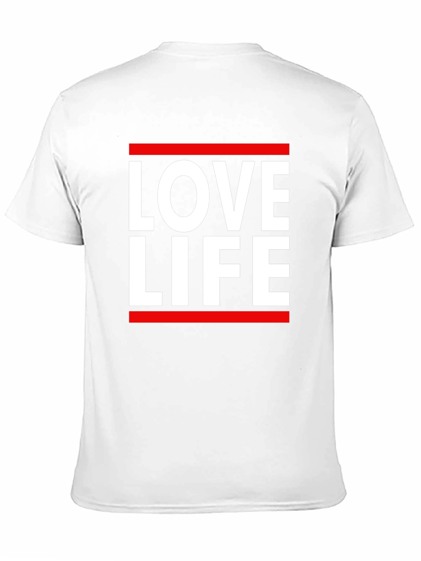 Love Life Graphic Tee - Black Cotton Casual T-Shirt