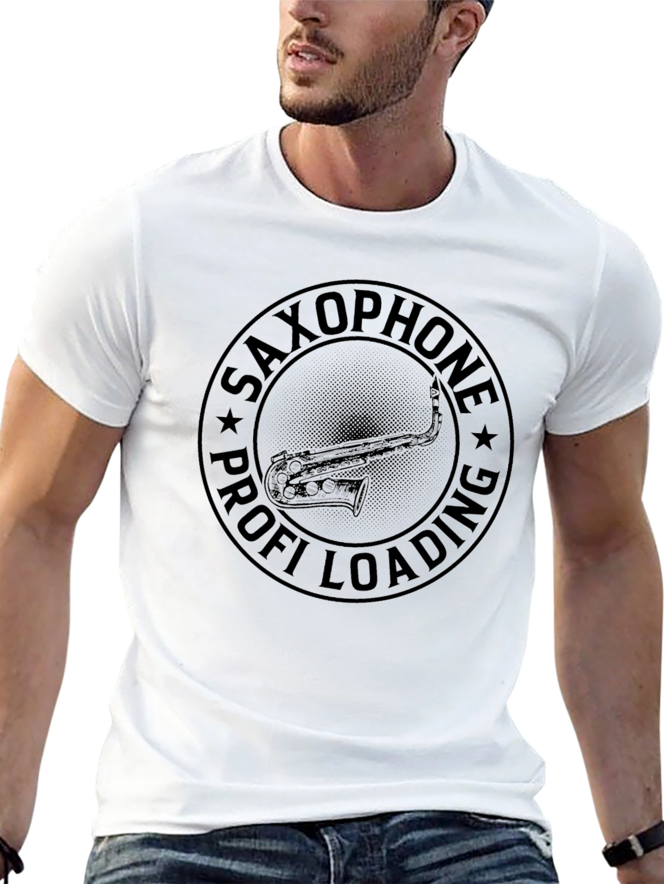 Saxophone Profi Loading Black T-Shirt