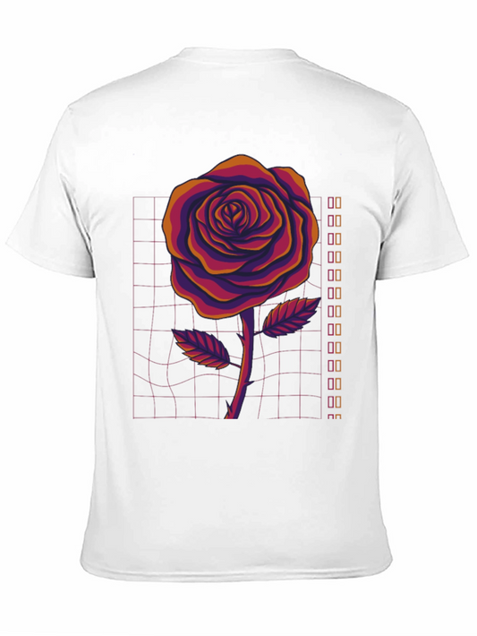 Retro Rose Graphic Tee - Black