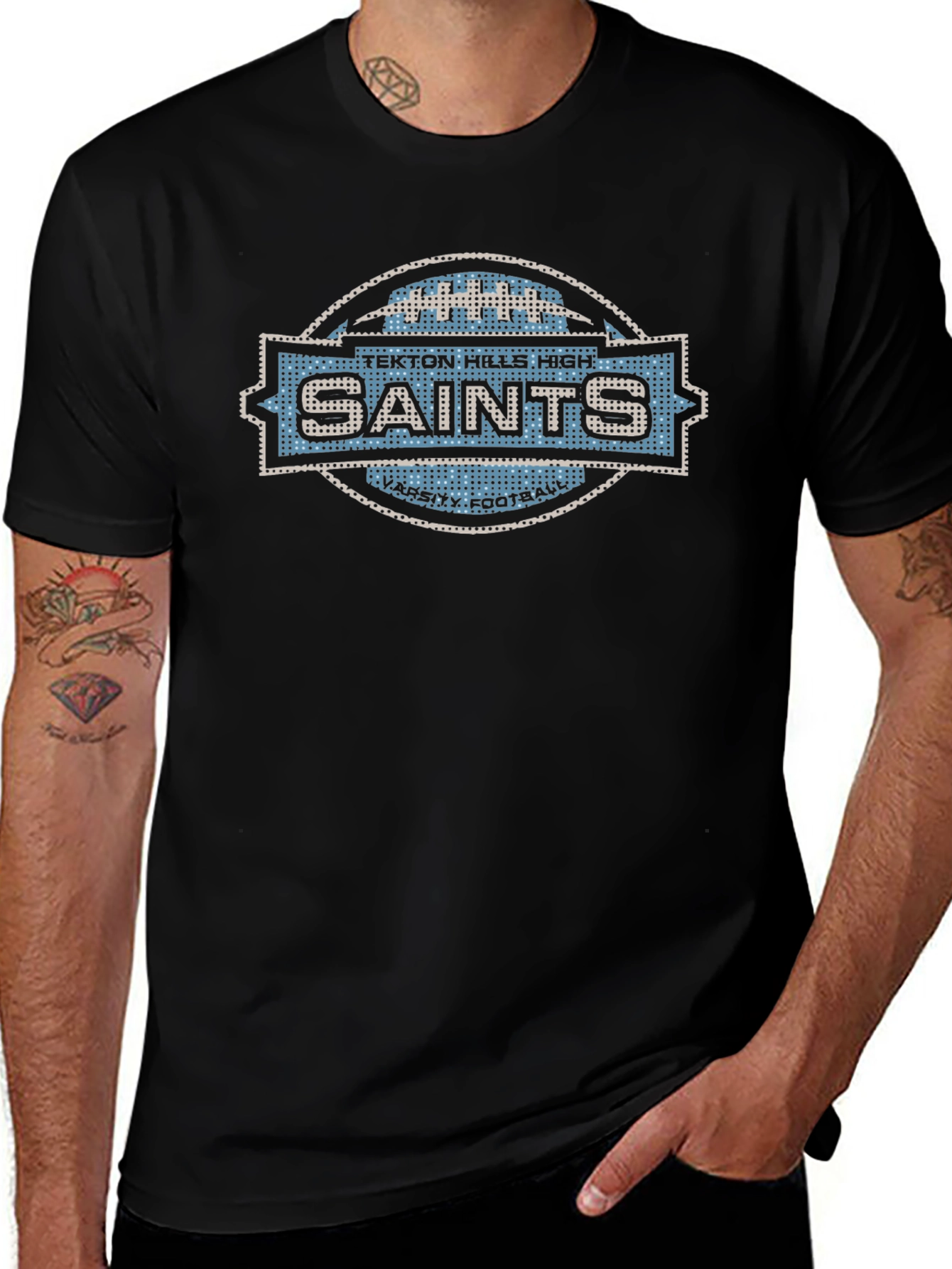 Tekton Hills High Saints Varsity Football T-Shirt