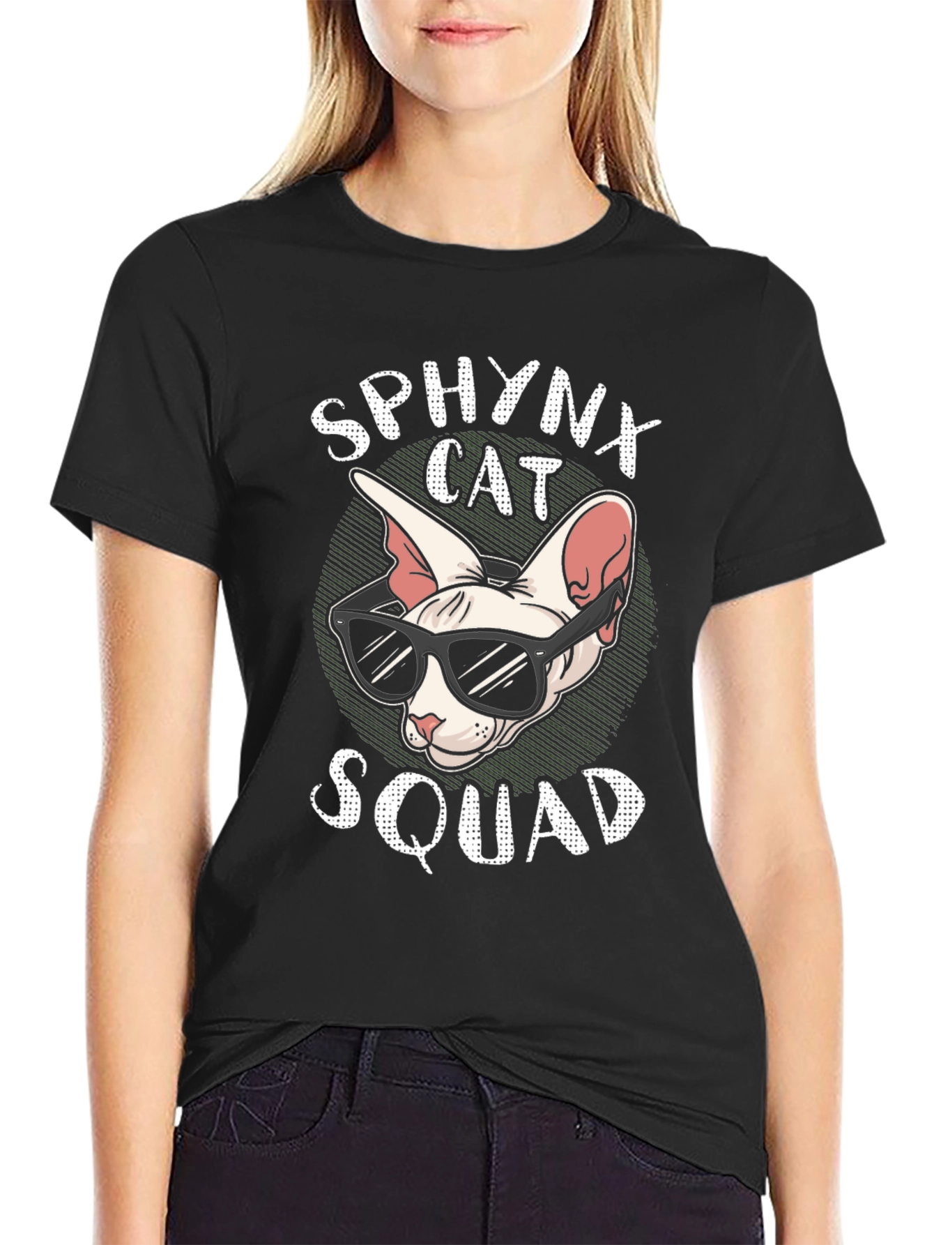 Sphynx Cat Squad Graphic T-Shirt